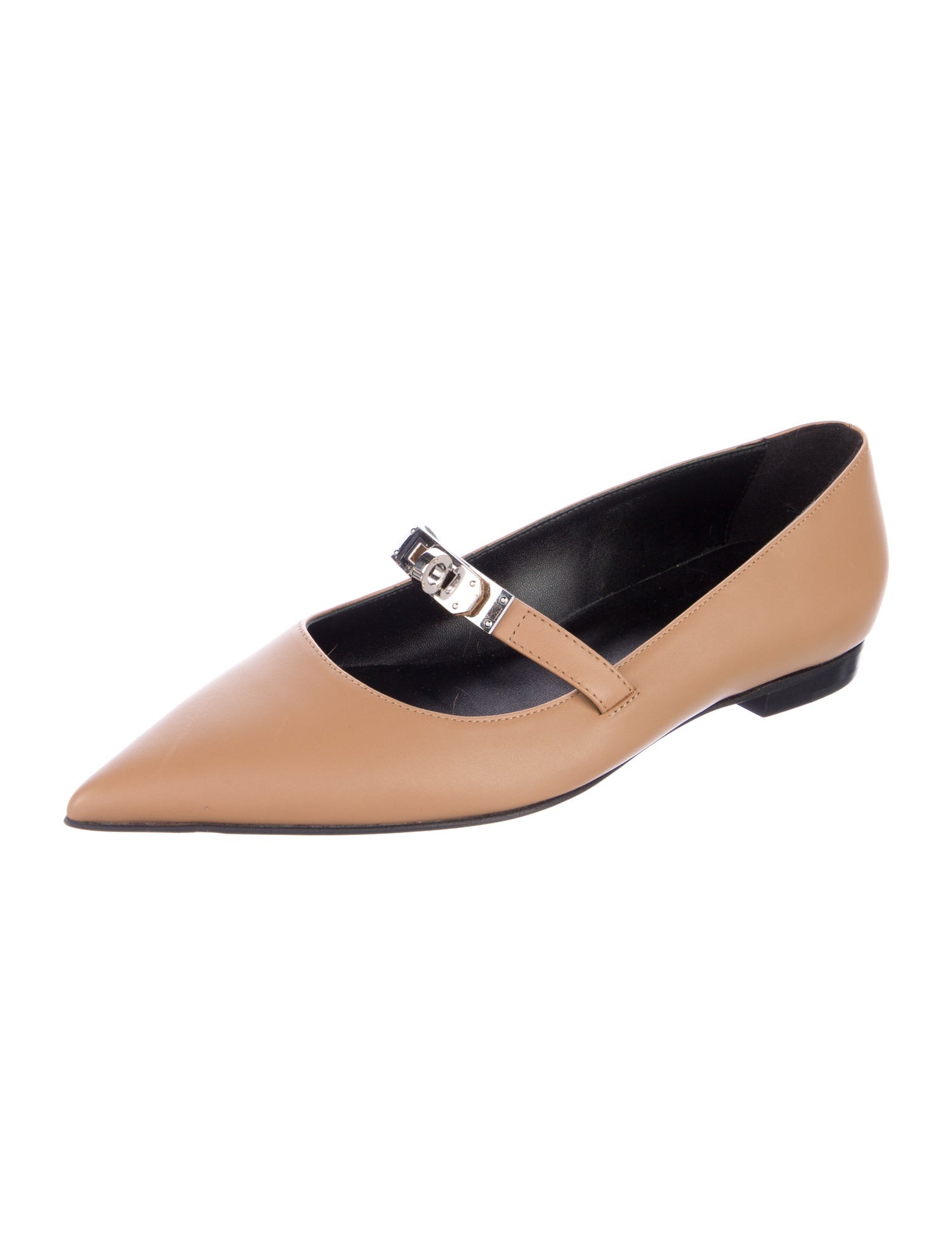 Hermès Kelly Mary Jane Leather Mary Jane Flats