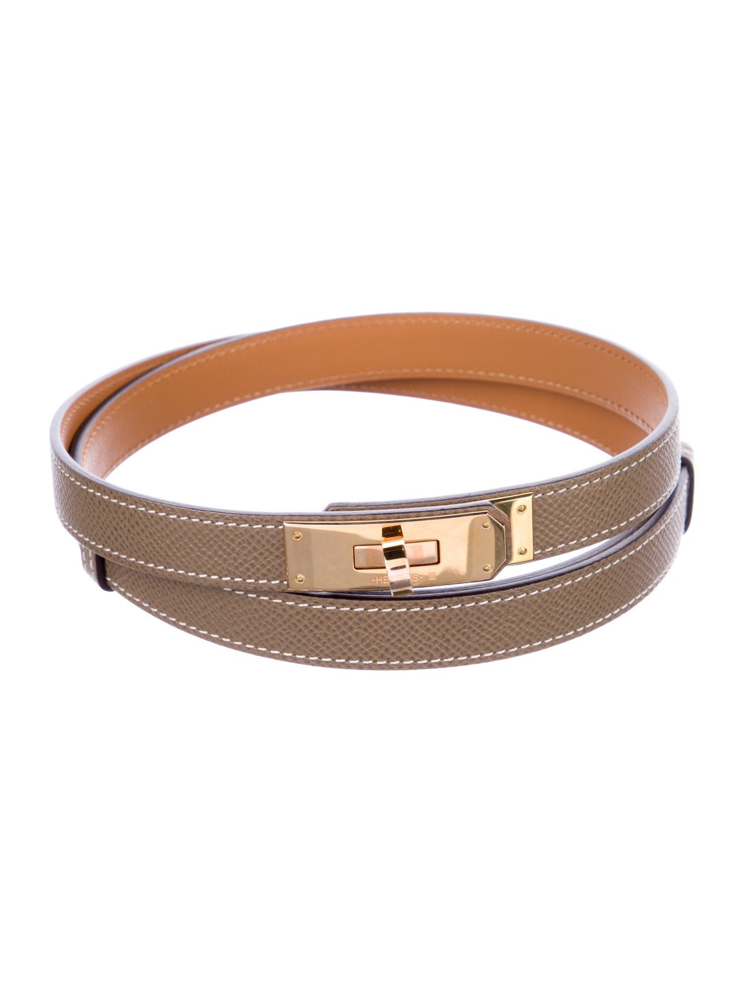 Hermès 18 mm Epsom Leather Kelly Belt