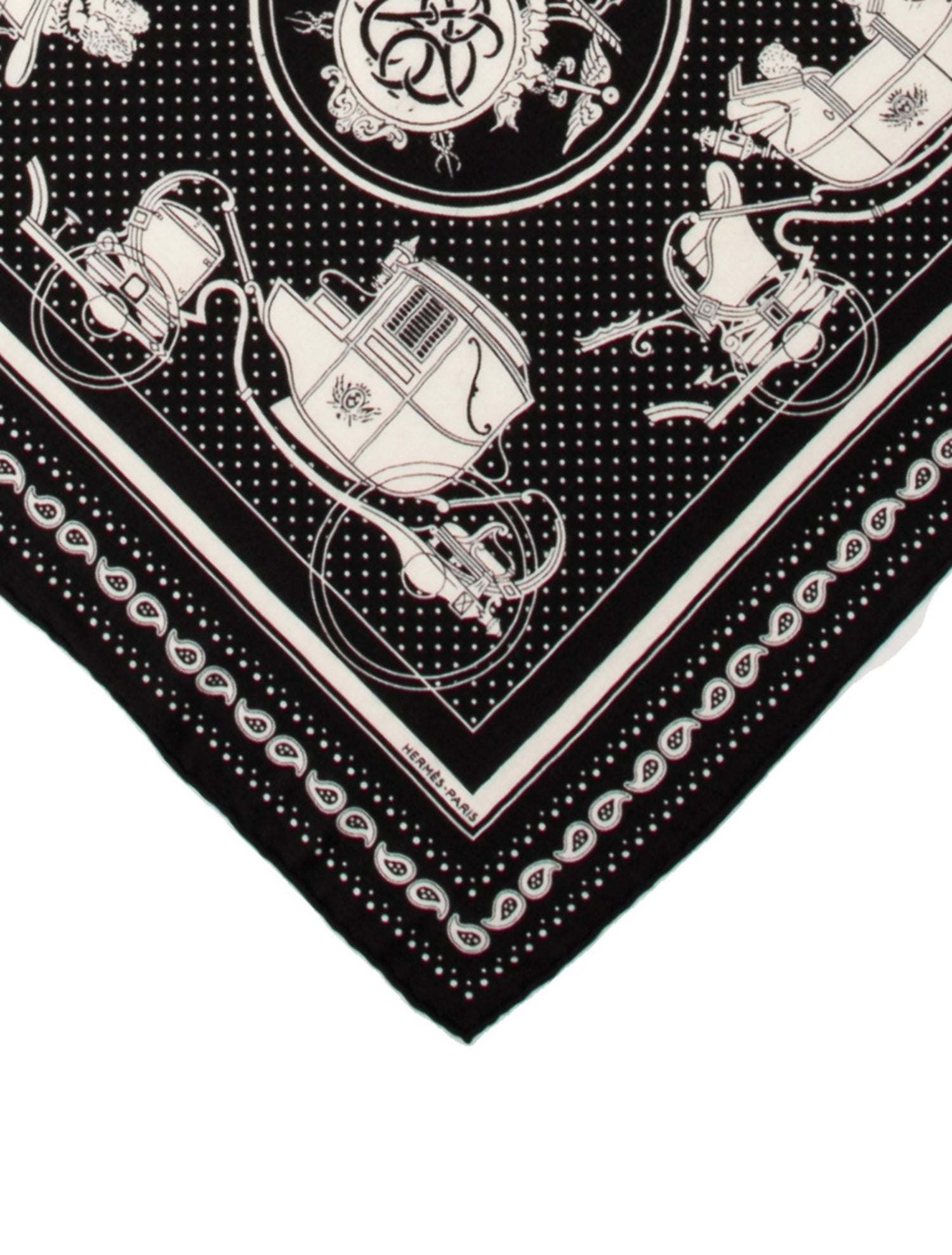 Hermès Ex-Libris Bandana Silk Scarf