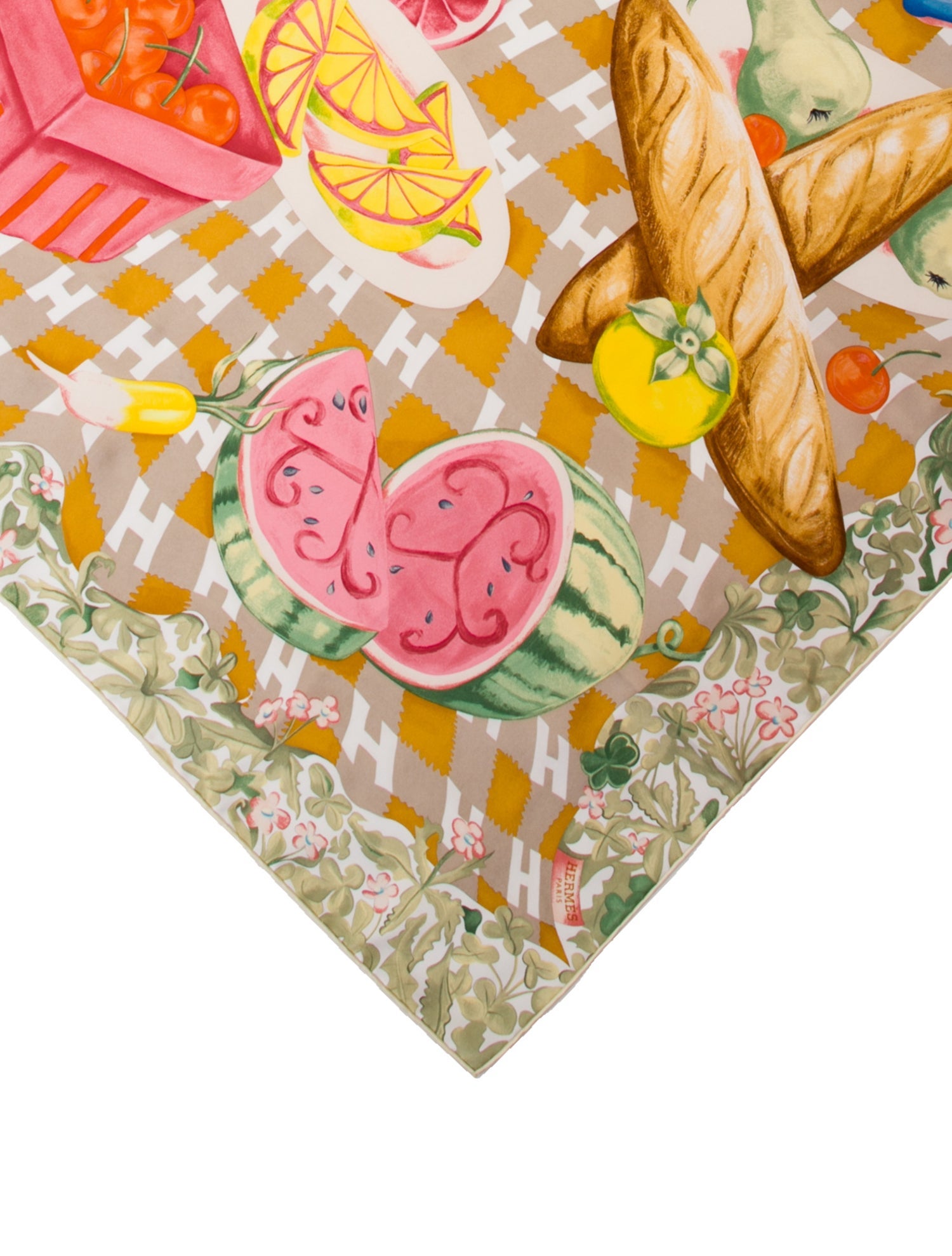 Hermès Un Carre sur l'Herbe Silk Scarf