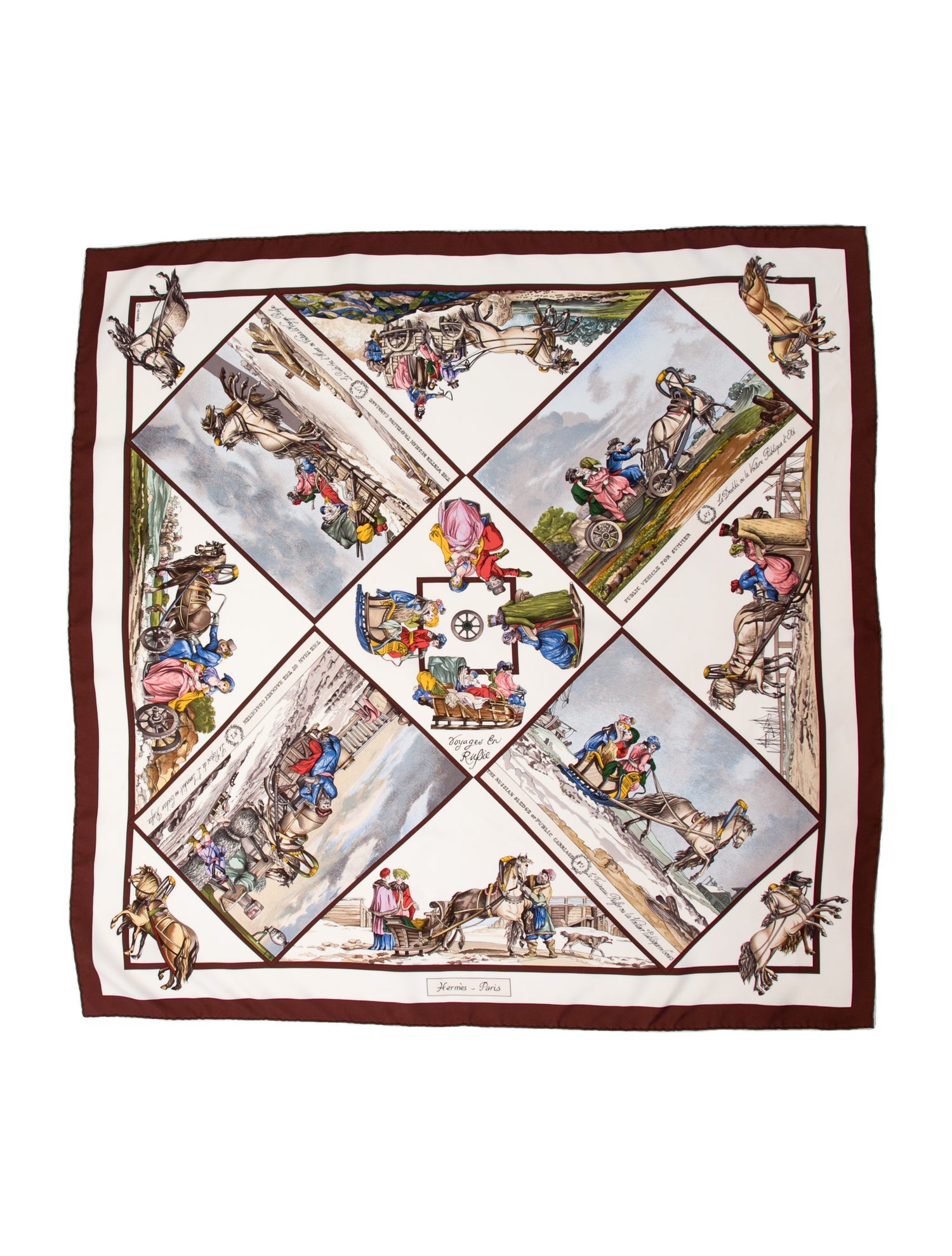 Hermès Voyages en Russie Silk Scarf