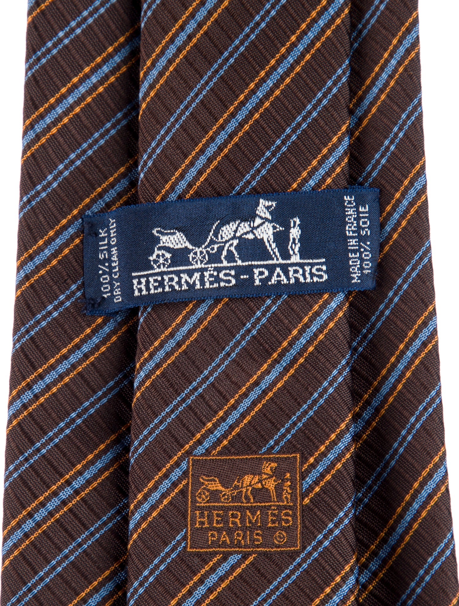 Hermès Striped Silk Tie