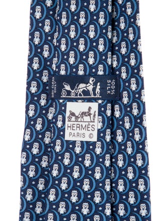 Hermès Silk Printed Tie