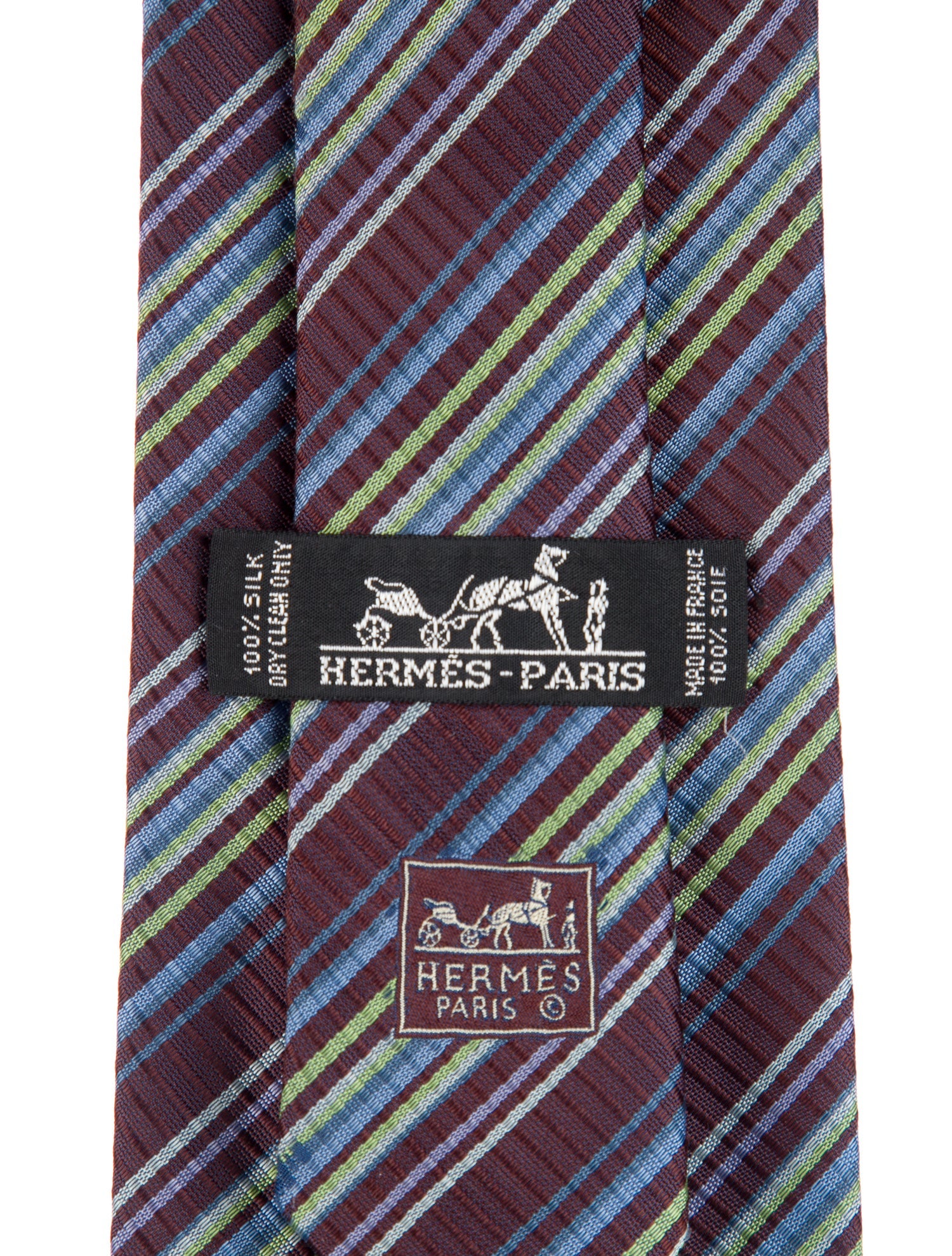 Hermès Striped Silk Tie
