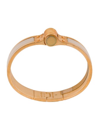 Hermès Narrow Enamel Hinged Bangle Bracelet