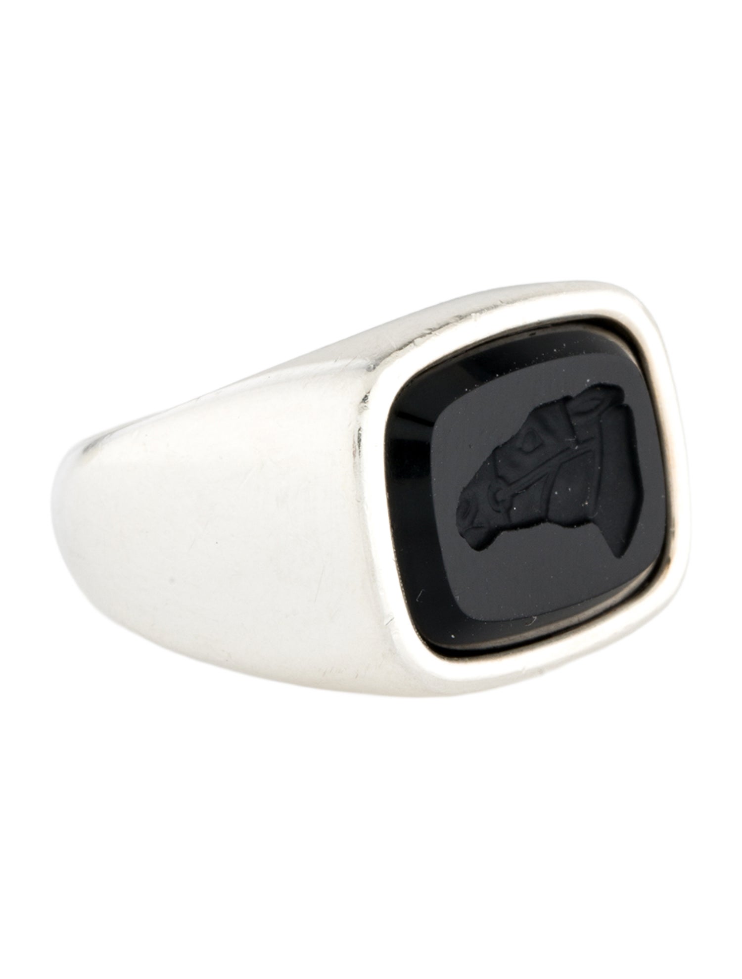 Hermès Onyx Chevauchée Ring