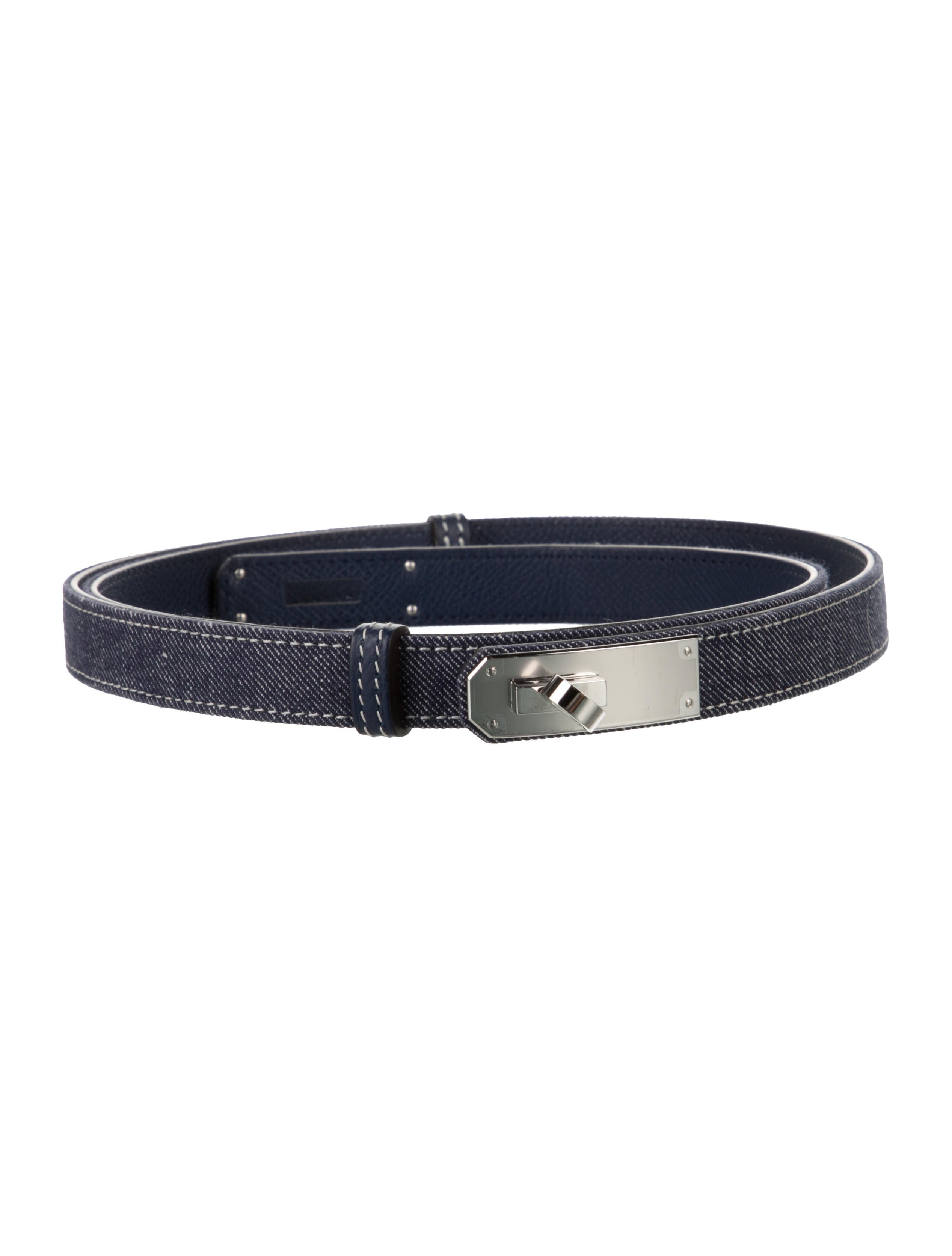 Hermès 18 mm Denim Kelly Belt