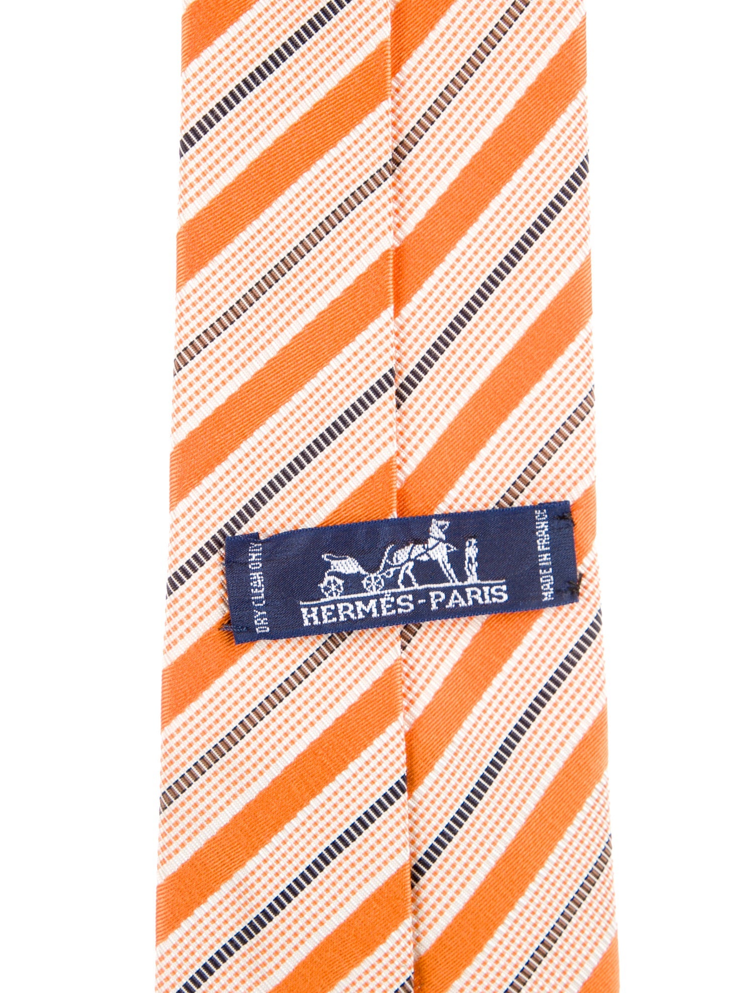 Hermès Printed Silk & Cotton Tie