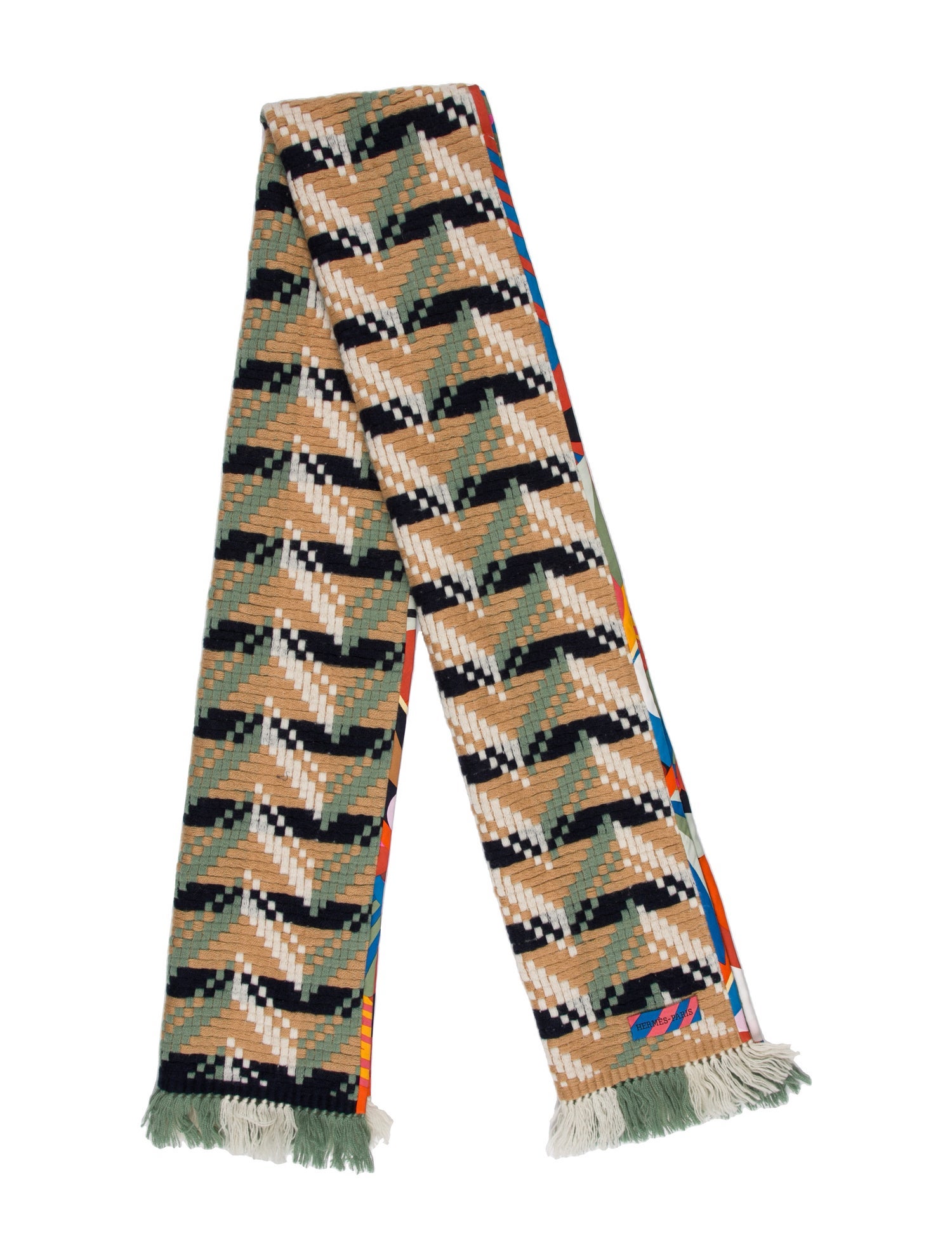 Hermès Zoom Chevron Cashmere Muffler