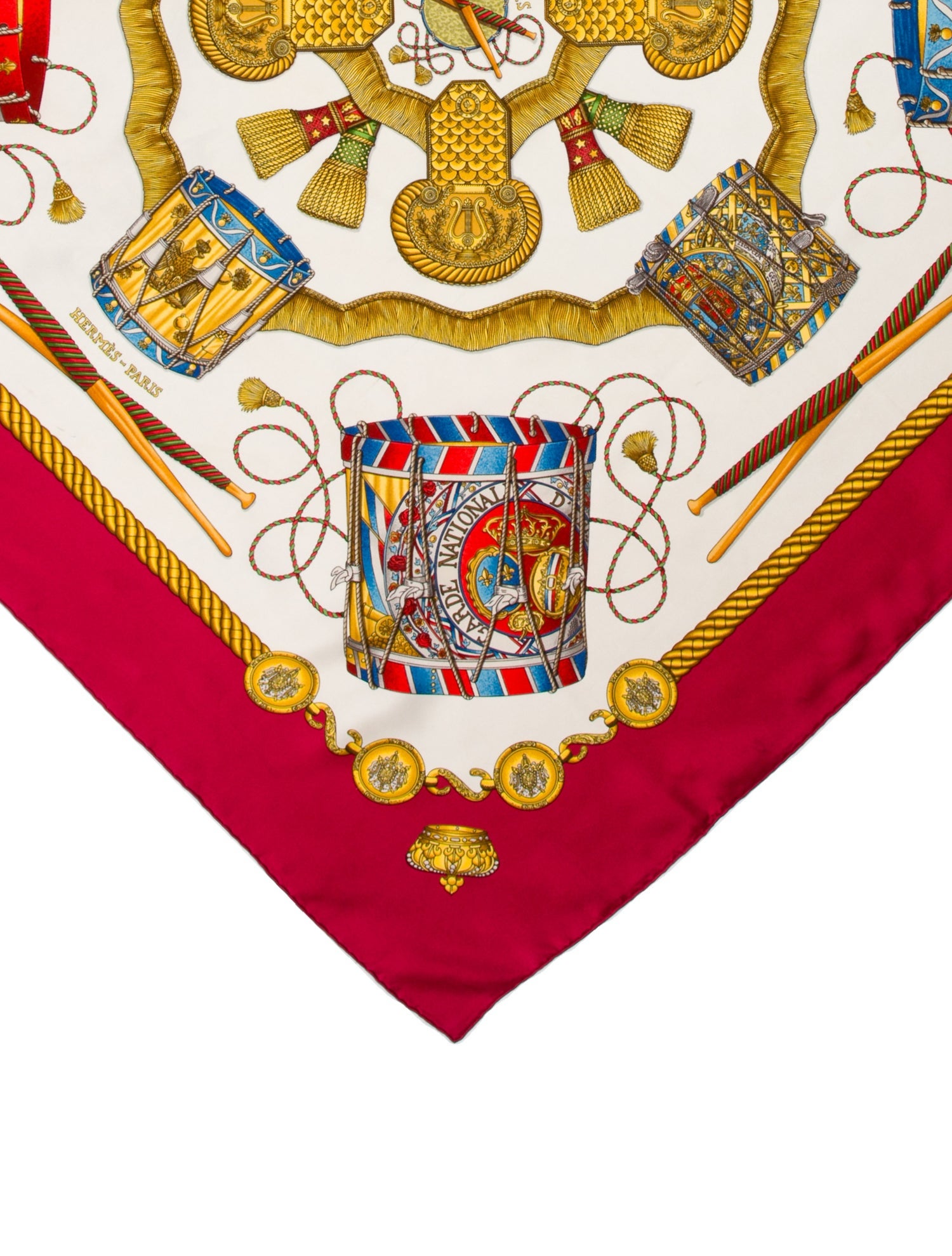 Hermès Les Tambours Silk Scarf