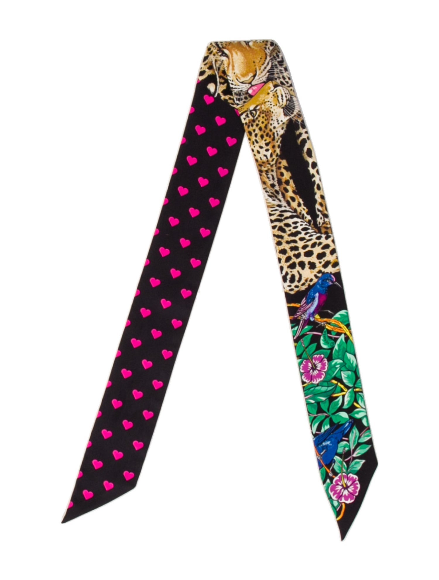 Hermès Jungle Love Silk Twilly Scarf