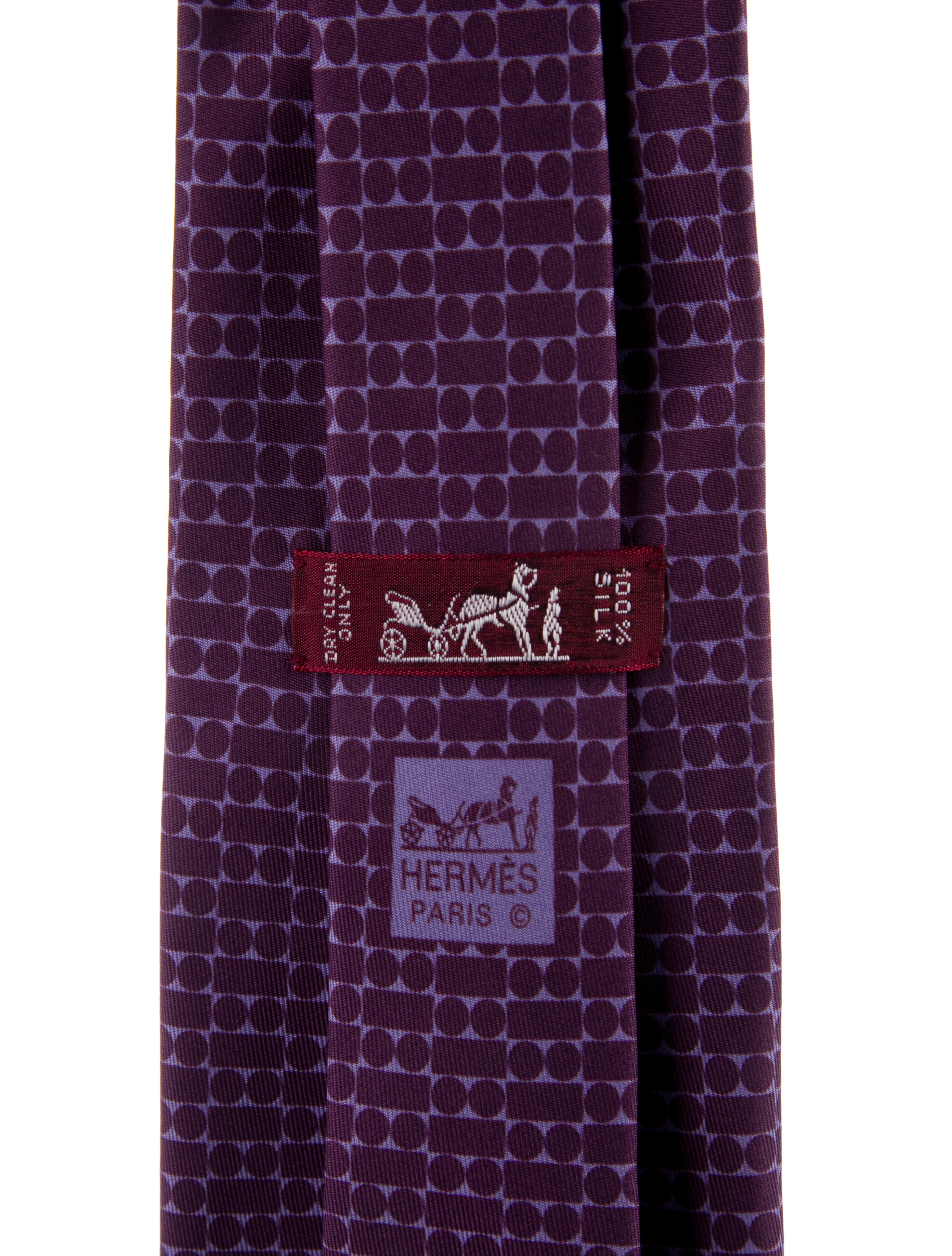 Hermès pattern print tie