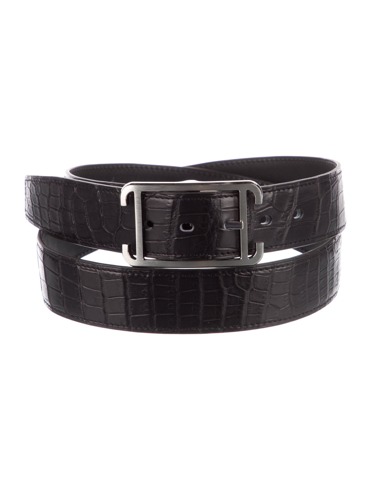 Hermès 38 mm Porosus Crocodile Society Belt