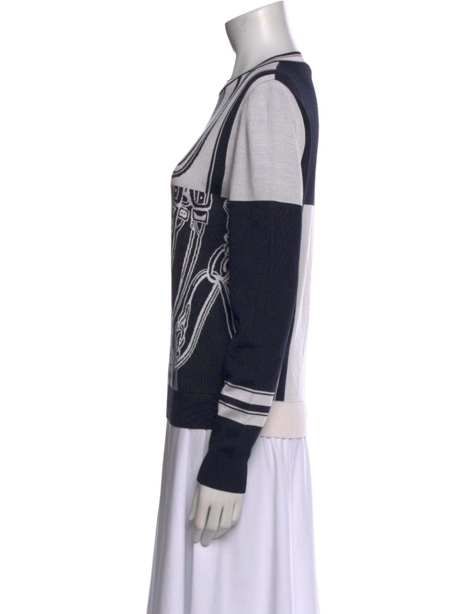 Hermès Silk Graphic Print Sweatshirt