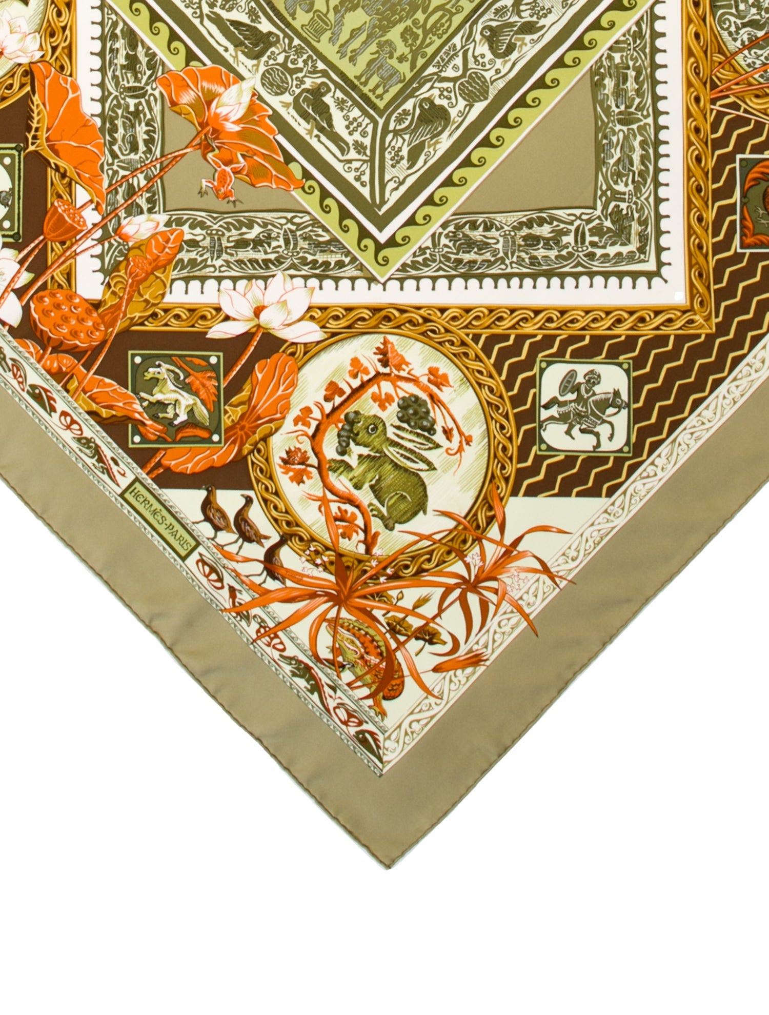 Hermès Le Jardin Des Coptes Silk Scarf