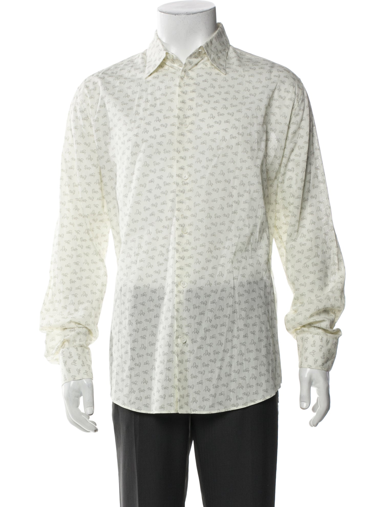 Hermès Printed Long Sleeve Shirt