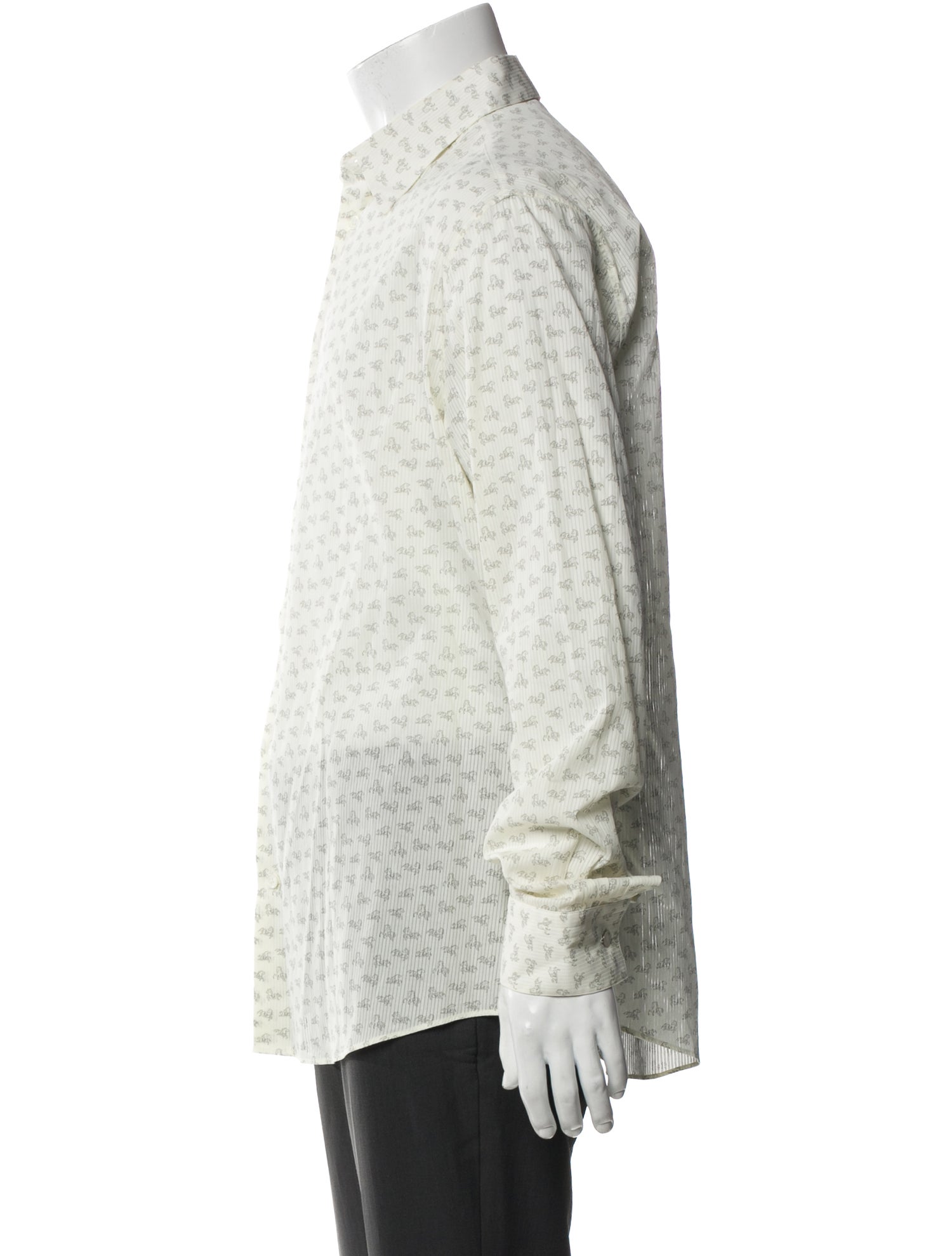 Hermès Printed Long Sleeve Shirt