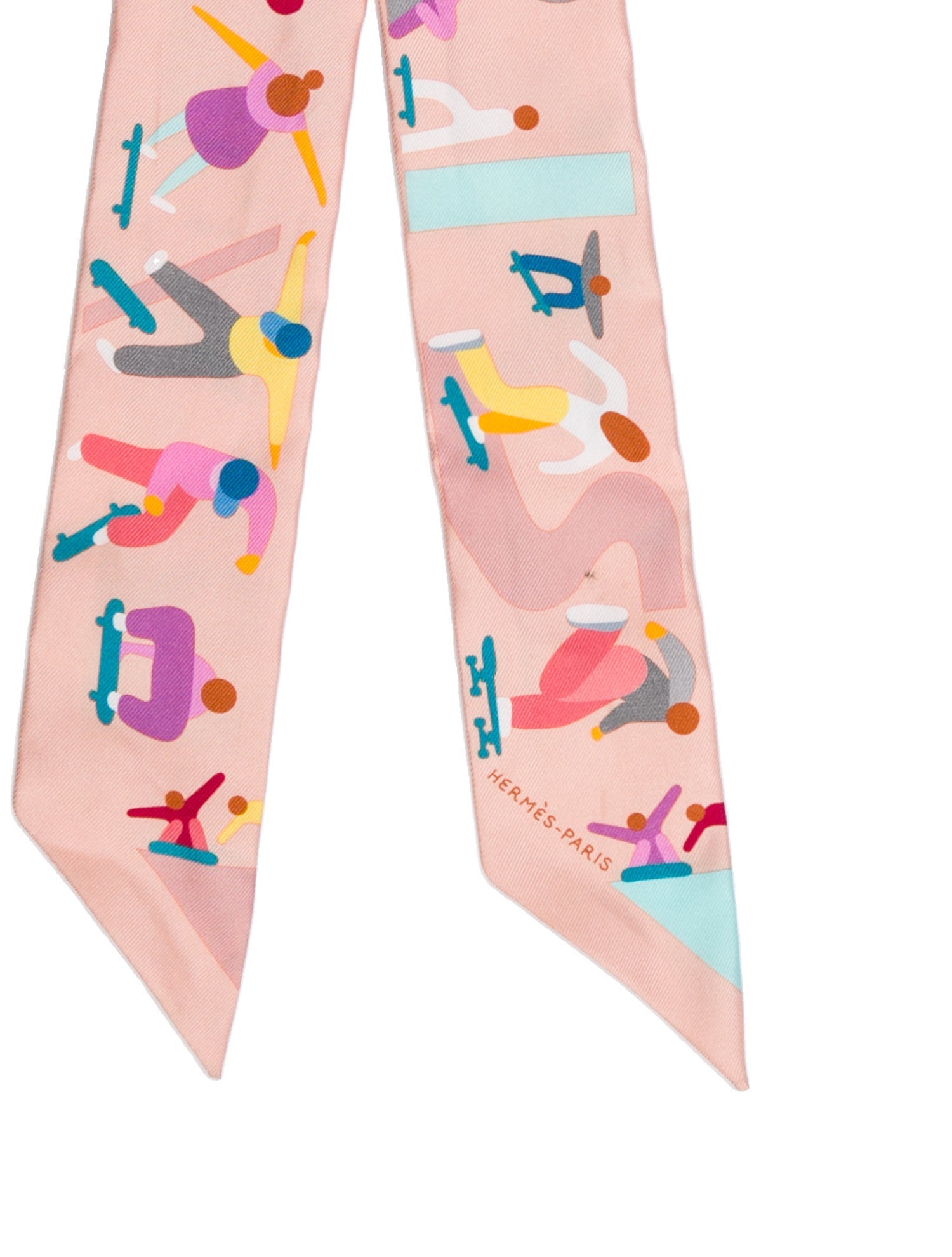 Hermès Figures Libres Silk Twilly Scarf