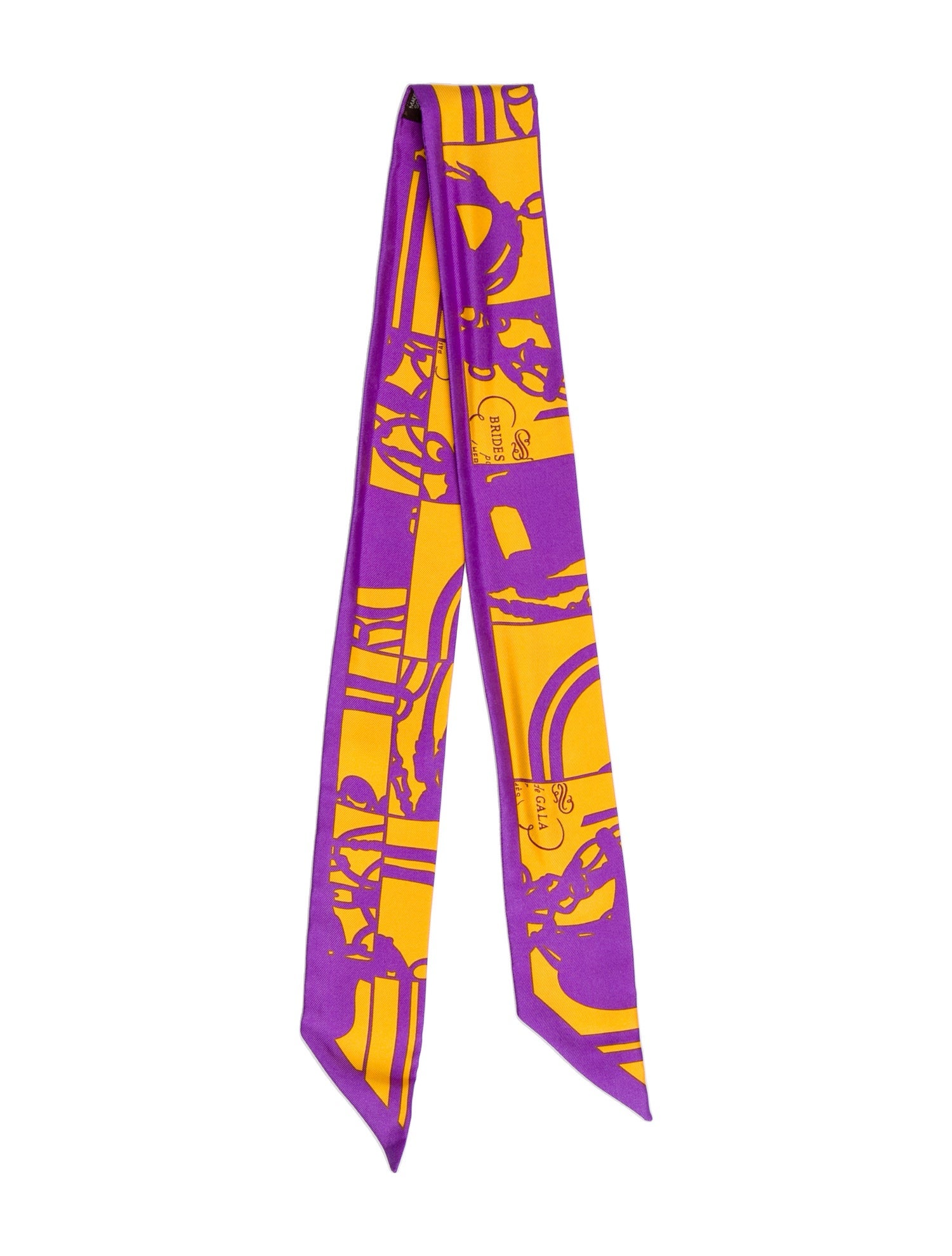 Hermès Brides de Gala En Desordre Silk Twilly Scarf