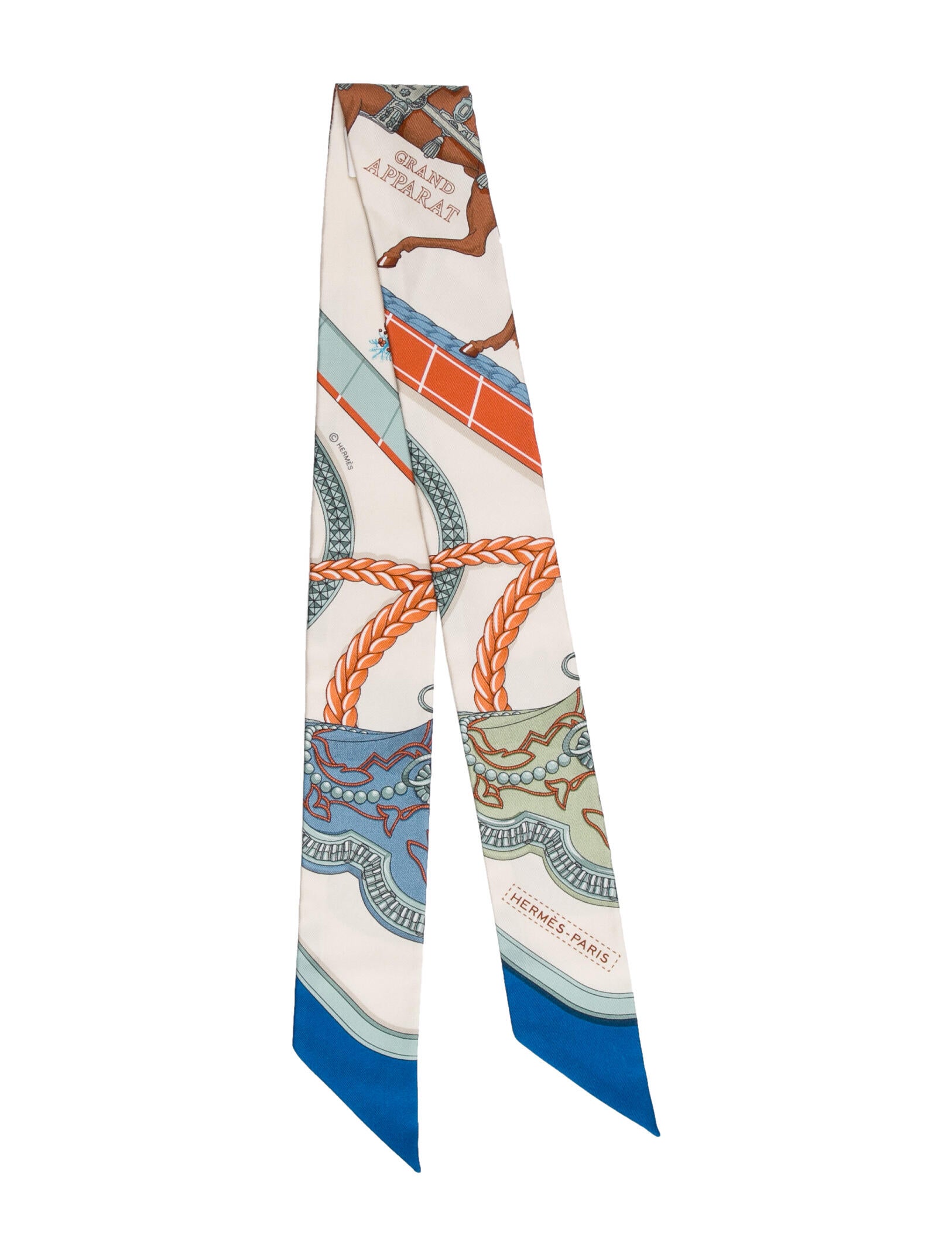 Hermès Grand Apparat Silk Twilly Scarf
