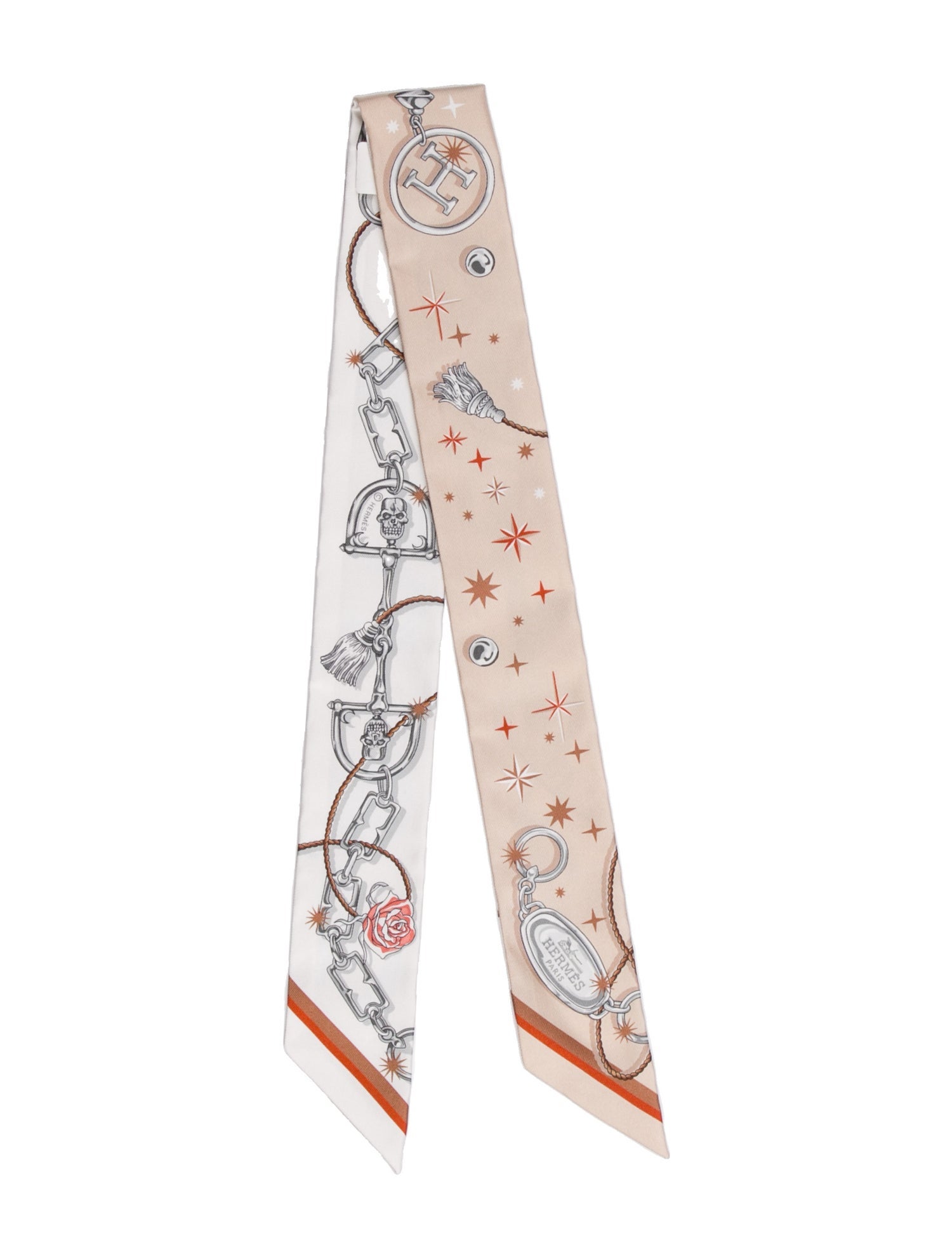 Hermès C'est La Fete Silk Twilly Scarf w/ Tags