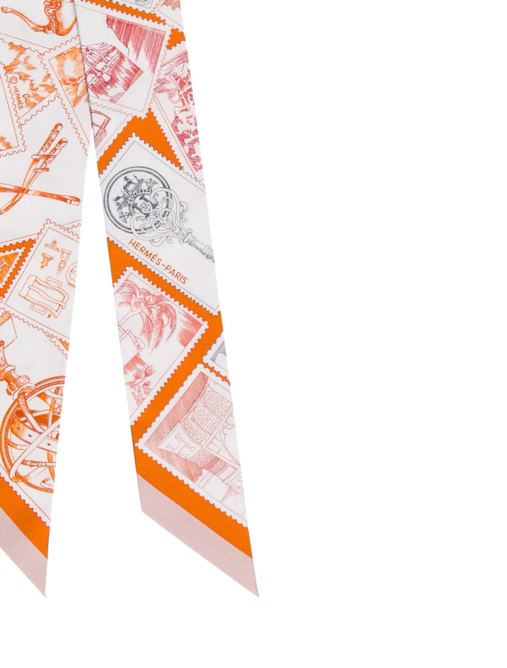 Hermès Le Philateliste du Faubourg Silk Twilly Scarf w/ Tags