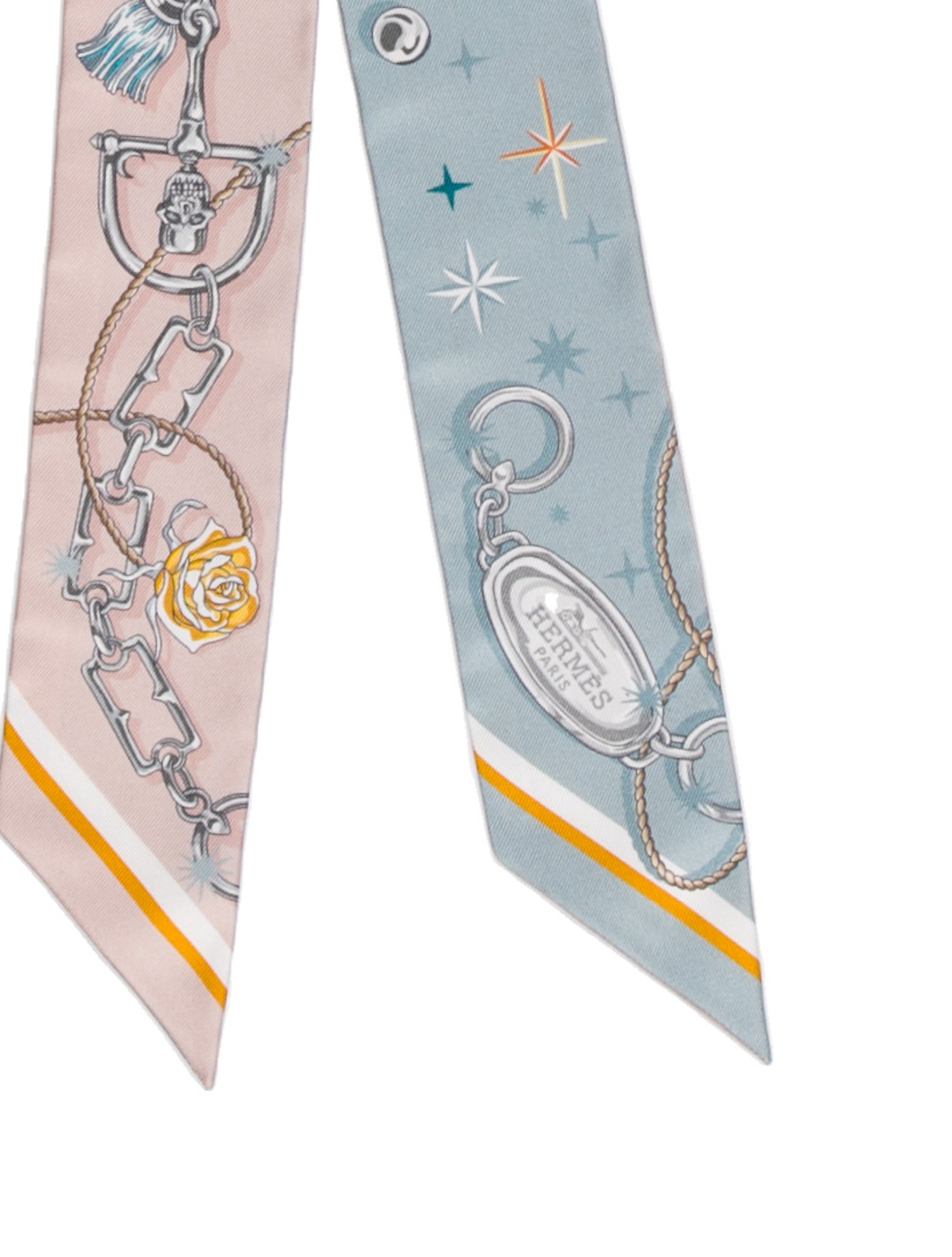 Hermès C'est La Fete Silk Twilly Scarf w/ Tags