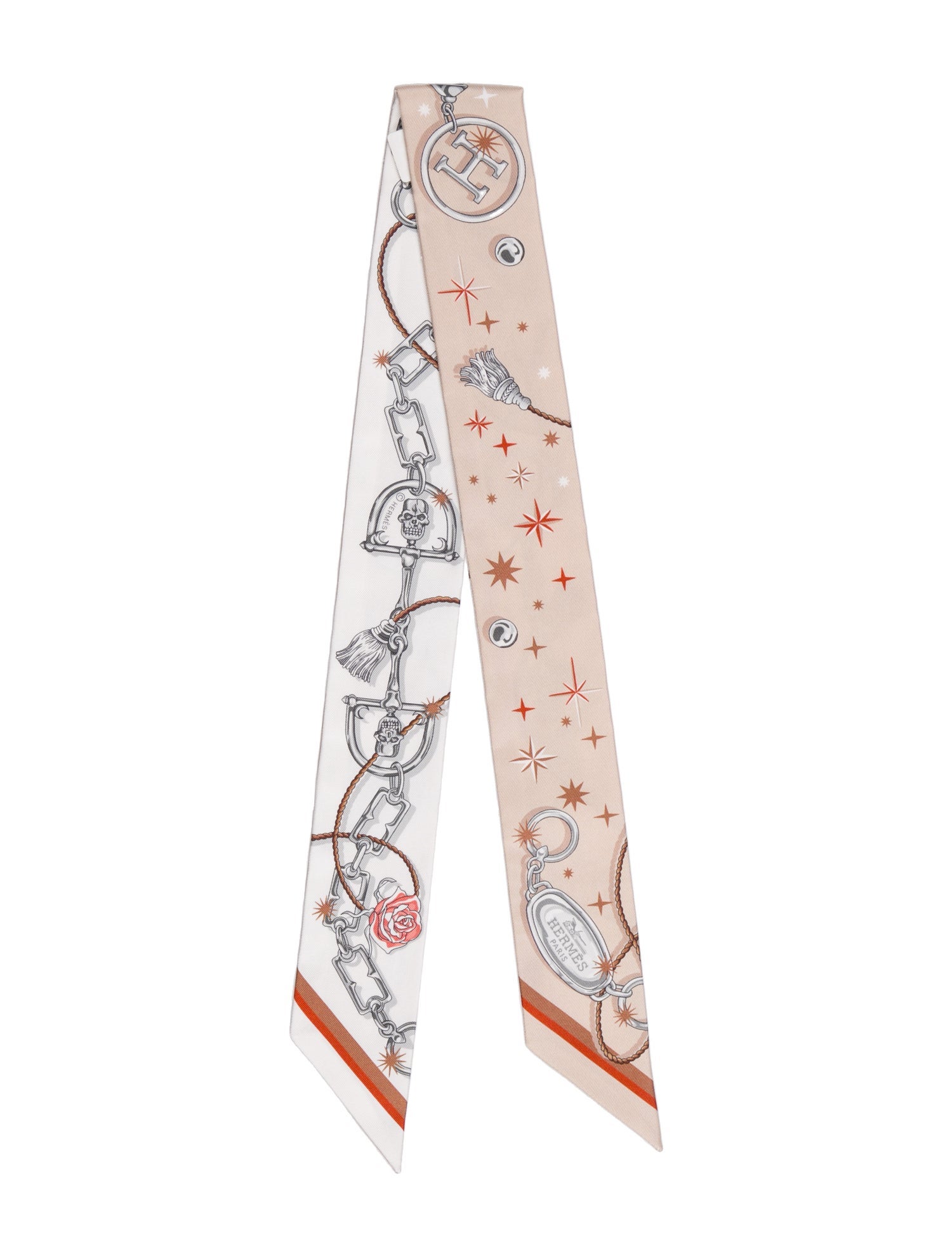 Hermès C'est La Fete Silk Twilly Scarf w/ Tags