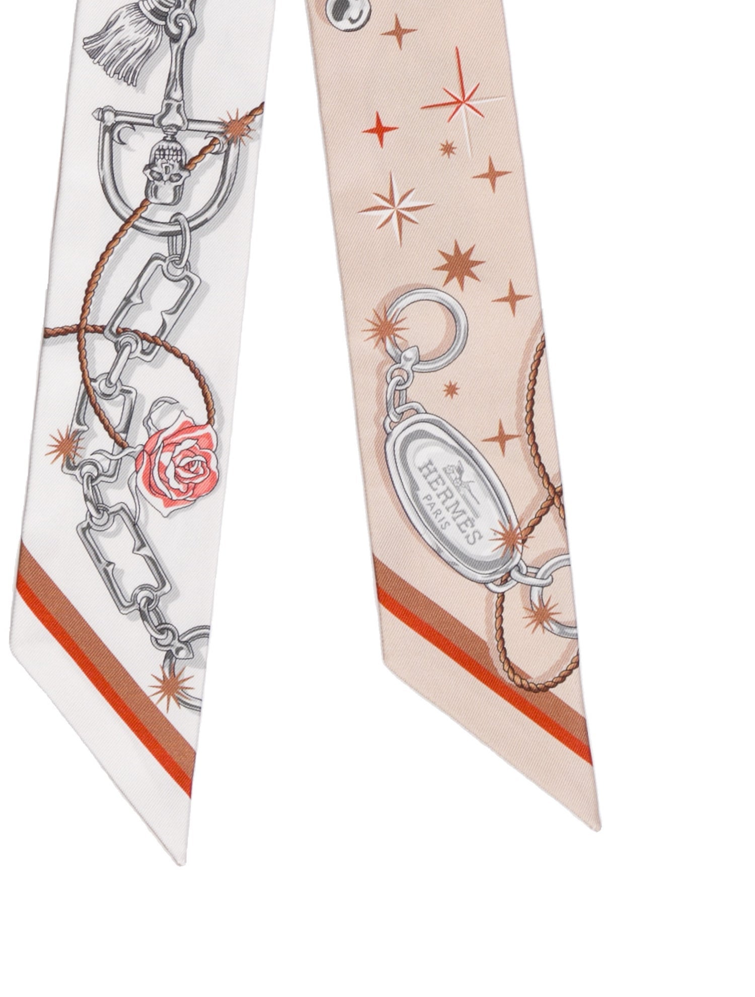 Hermès C'est La Fete Silk Twilly Scarf w/ Tags