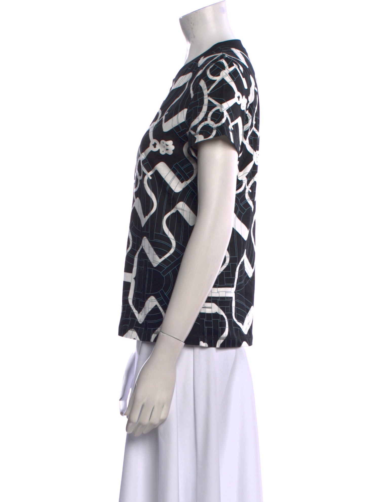 Hermès Printed Crew Neck T-Shirt w/ Tags