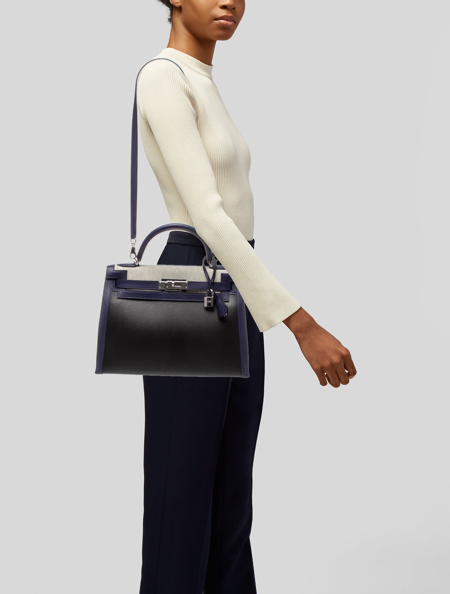 Hermès Toile H Berline Kelly Sellier II 32