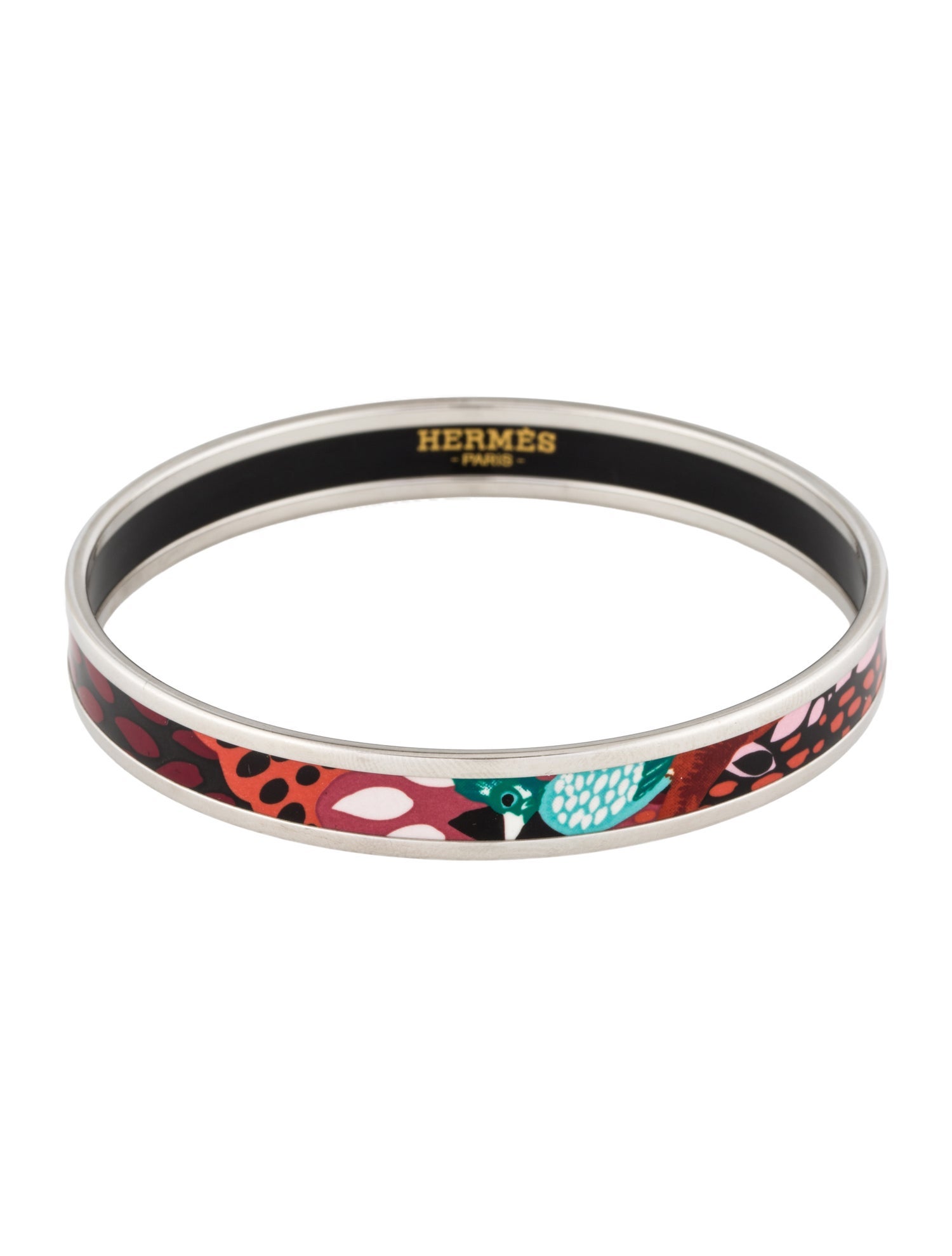 Hermès Narrow Enamel Bangle Bracelet