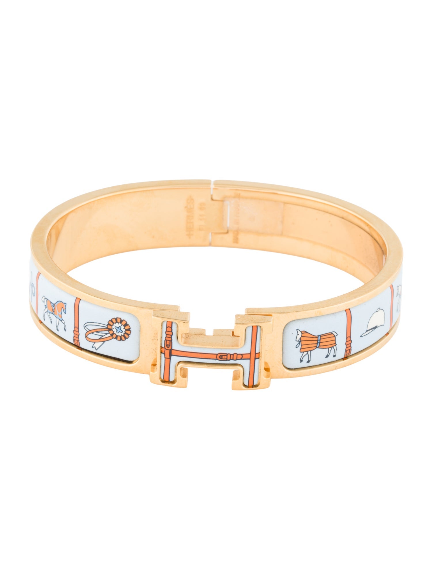 Hermès Clic H w/ Enamel Turnlock Bracelet