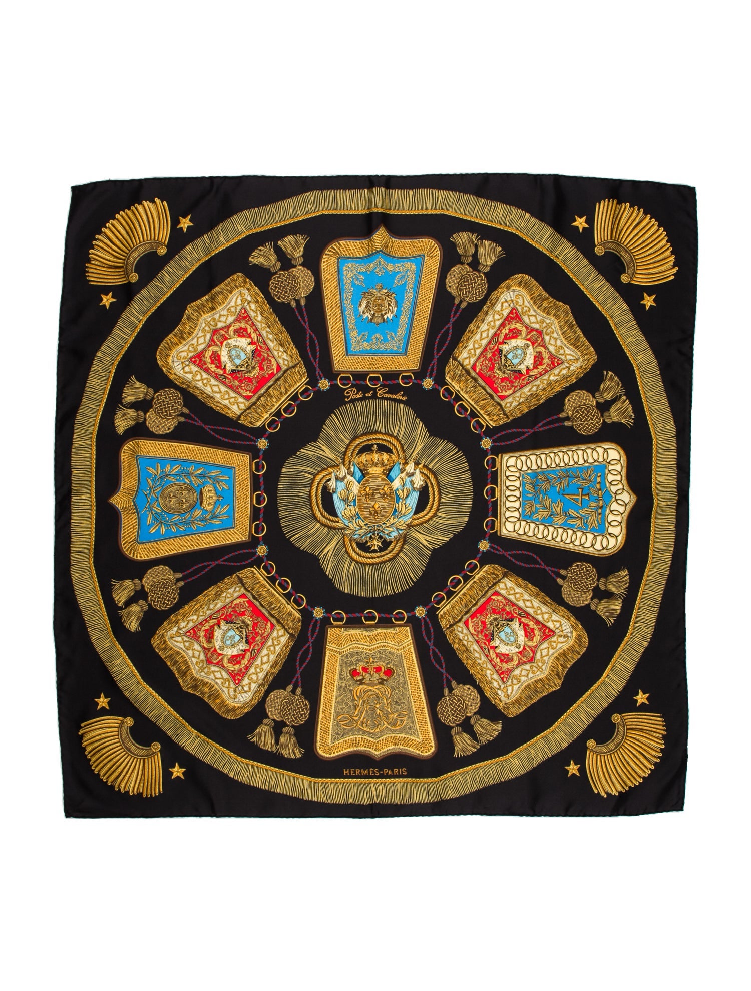 Hermès Poste et Cavalerie Silk Scarf