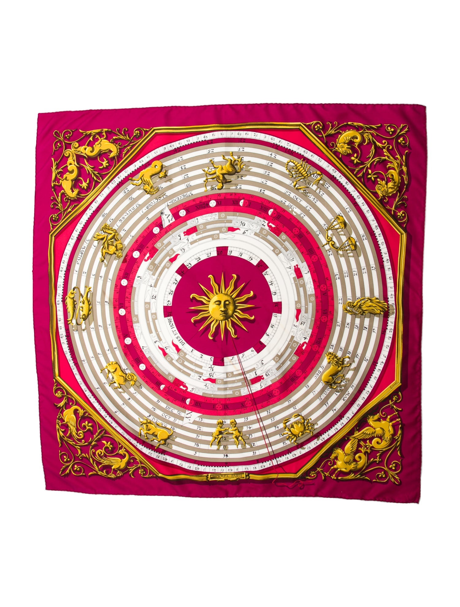 Hermès Dies Et Hore Silk Scarf