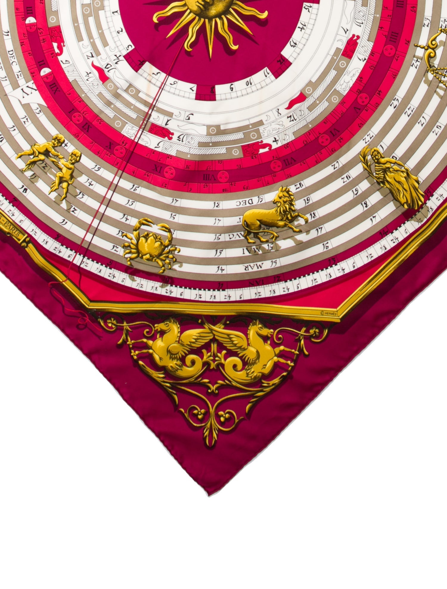 Hermès Dies Et Hore Silk Scarf