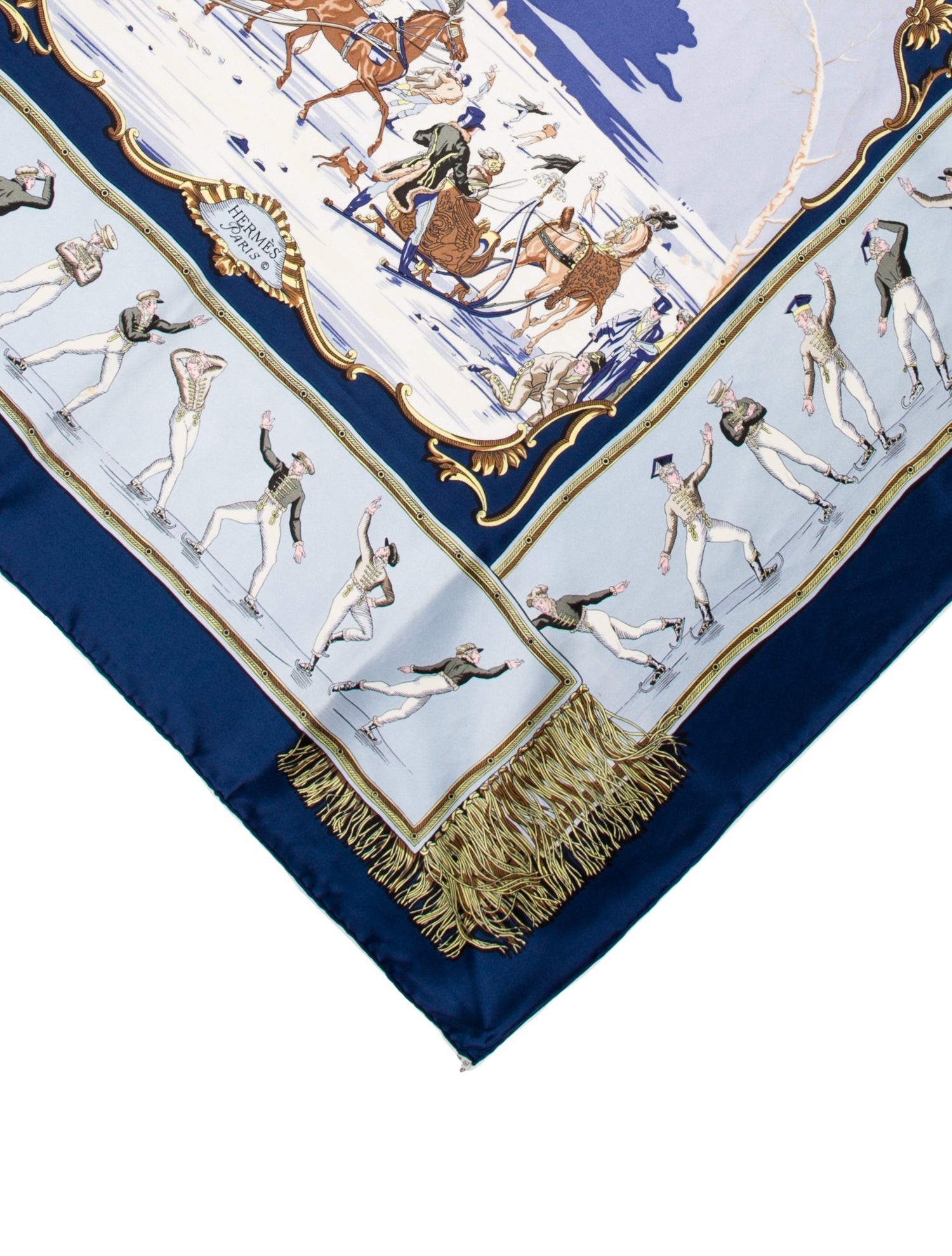 Hermès Les Plaisirs Du Froid Silk Scarf
