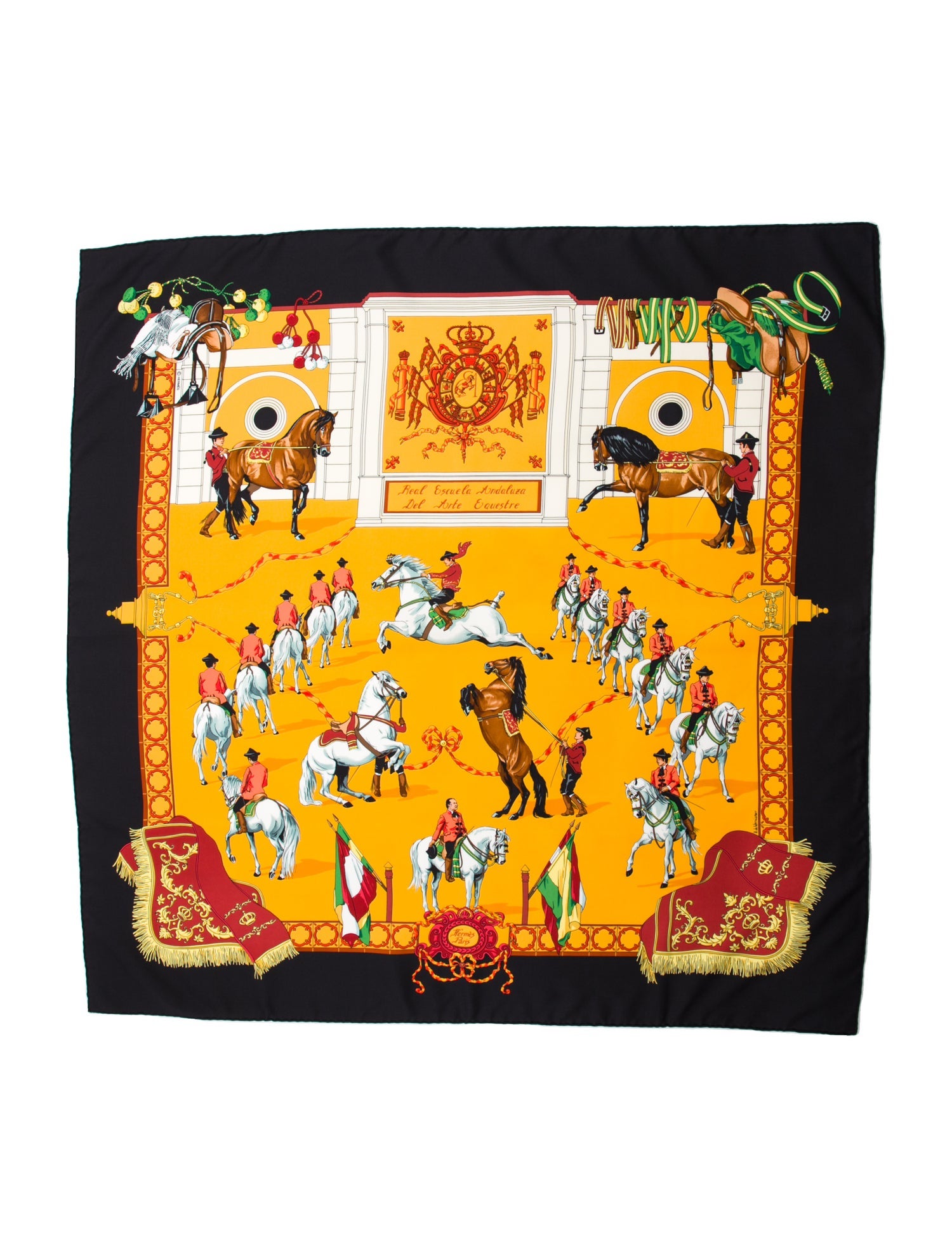 Hermès Real Escuela Andaluza Del Arte Ecuestre Silk Scarf