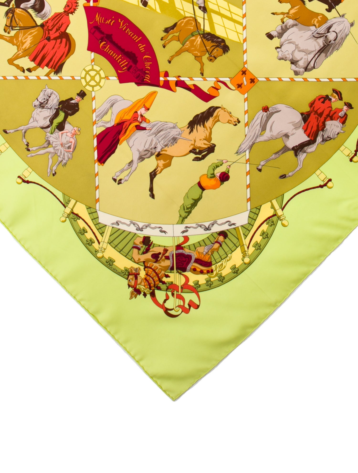 Hermès Musée Vivant du Cheval Chantilly Silk Scarf
