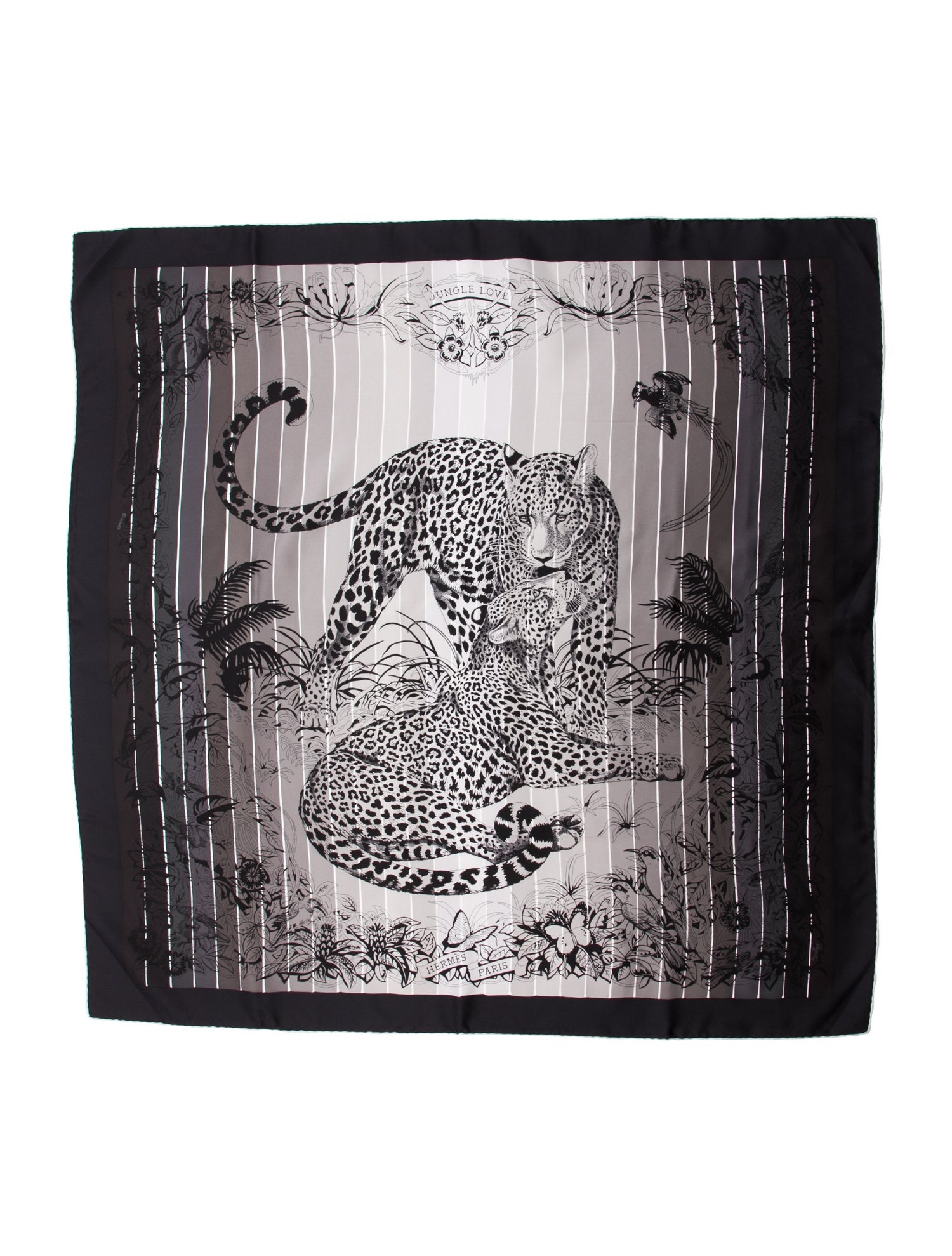 Hermès Jungle Love Rainbow Silk Scarf