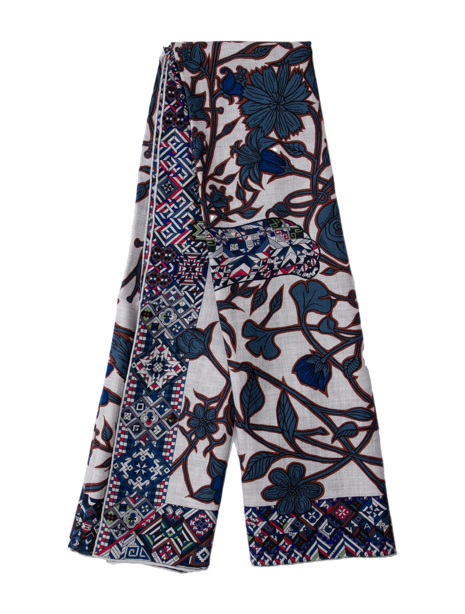 Hermès Le Jaguar et Le Colibri Cashmere Shawl