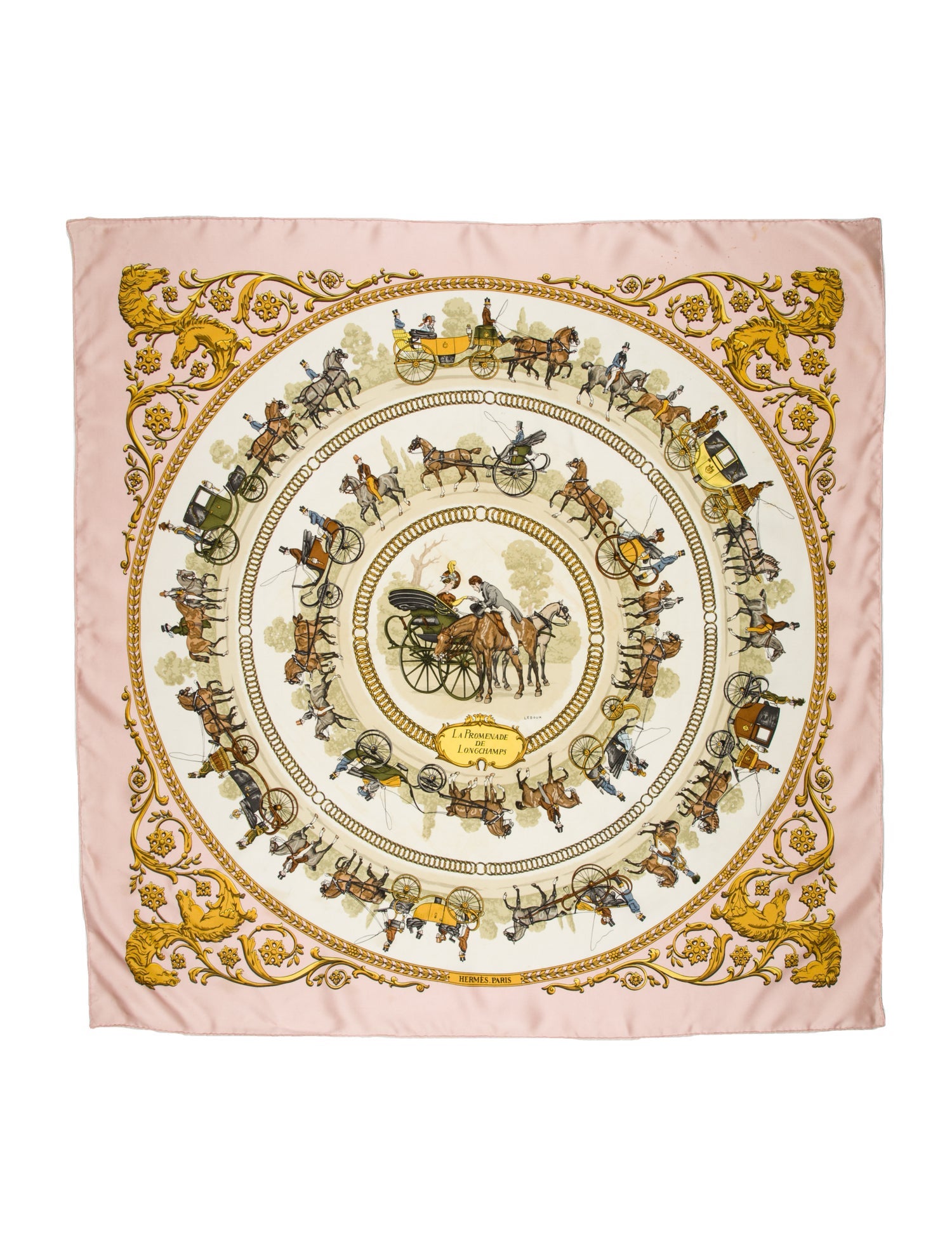 Hermès La Promenade De Longchamps Silk Scarf
