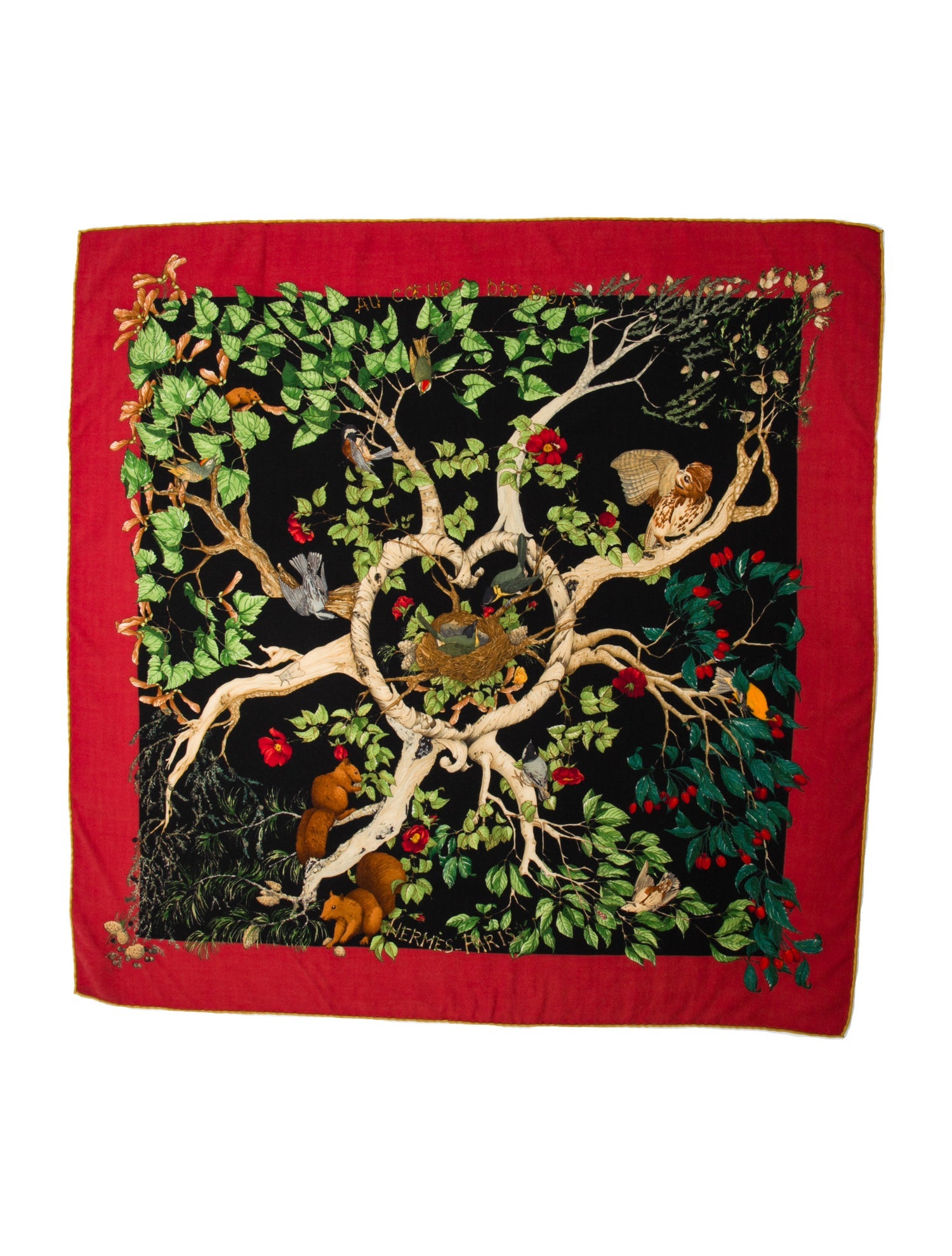 Hermès Au Coeur Des Bois Cashmere Scarf