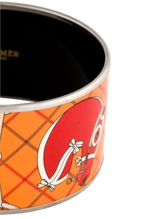 Hermès Extra Wide Enamel Bangle Bracelet