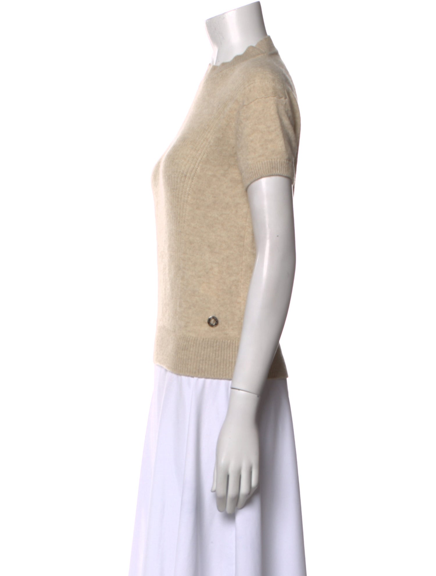 Hermès 2024 Mock Neck Short Sleeve Sweater