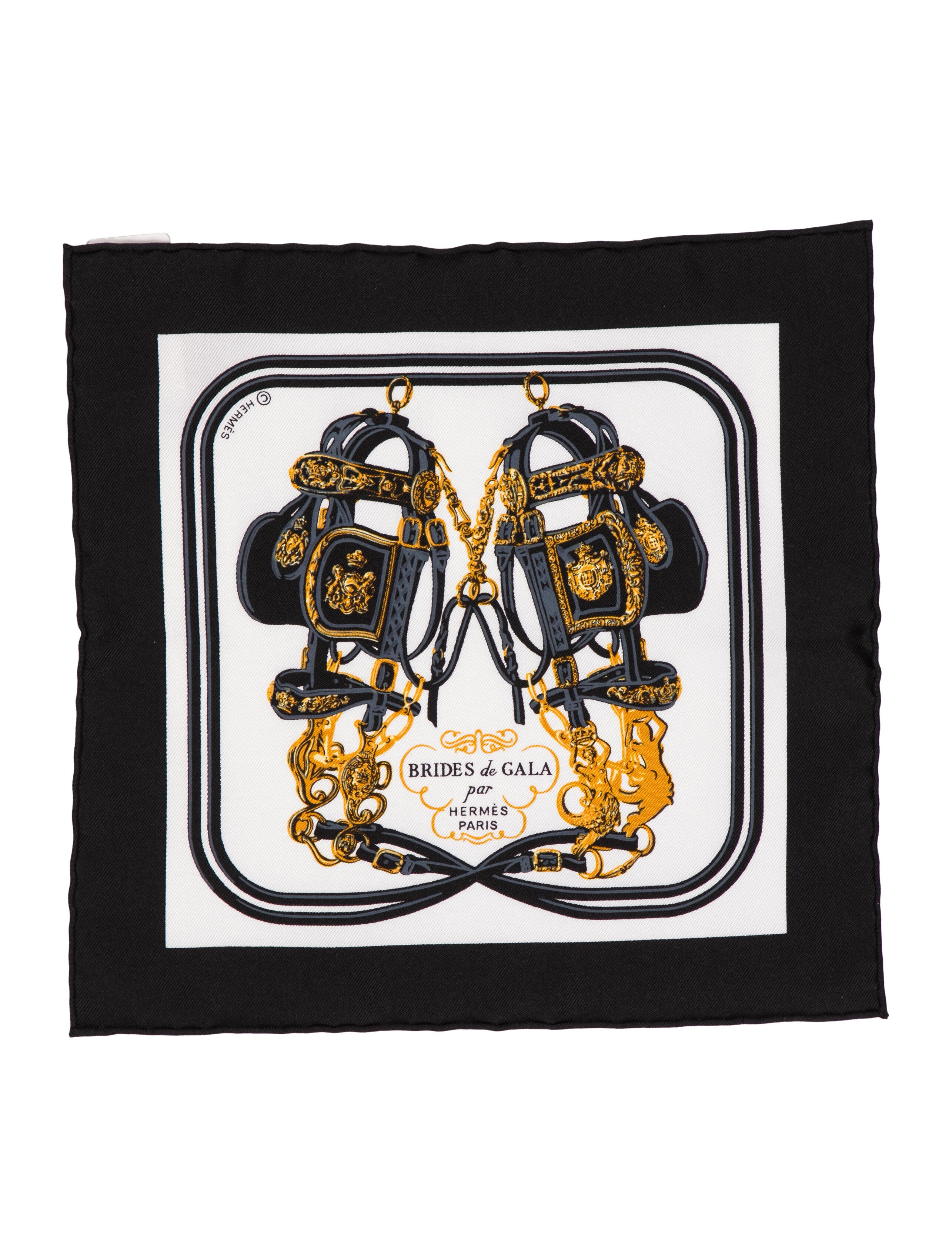 Hermès Brides de Gala Pocket Square w/ Tags