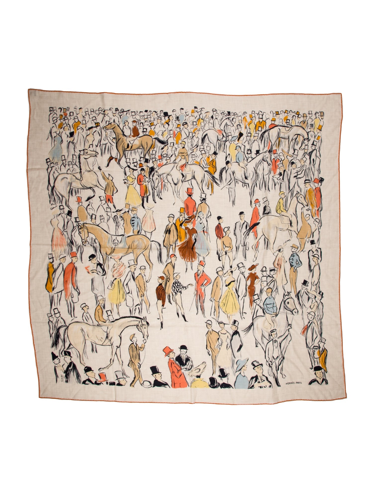 Hermès Paddock Cashmere Shawl w/ Tags