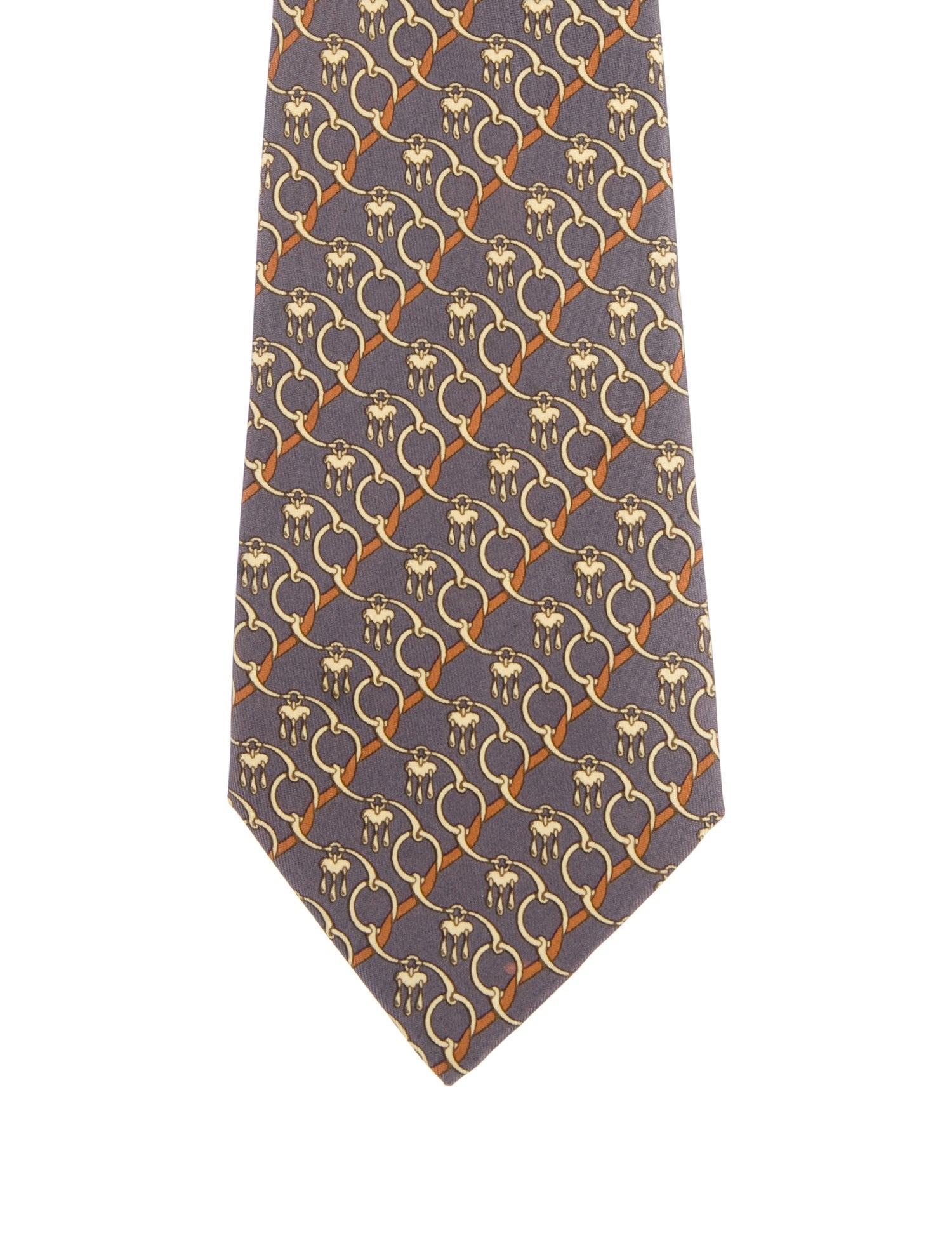 Hermès Pattern Silk Tie