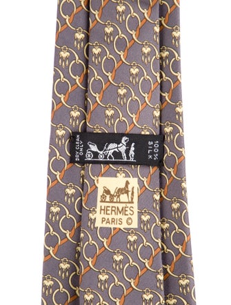 Hermès Pattern Silk Tie