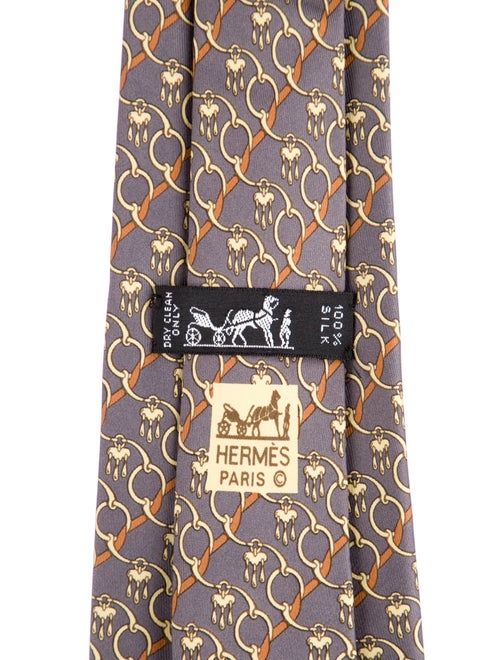 Hermès Pattern Silk Tie
